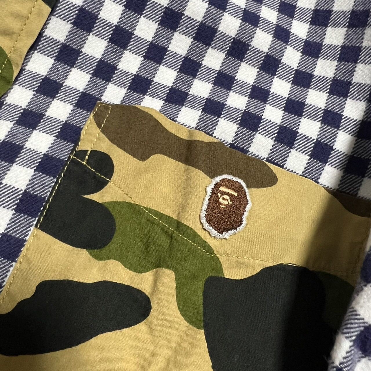 Bape BAPE APE long sleeve shirts check 1st Camo Size US M / EU 48-50 / 2 - 3 Thumbnail