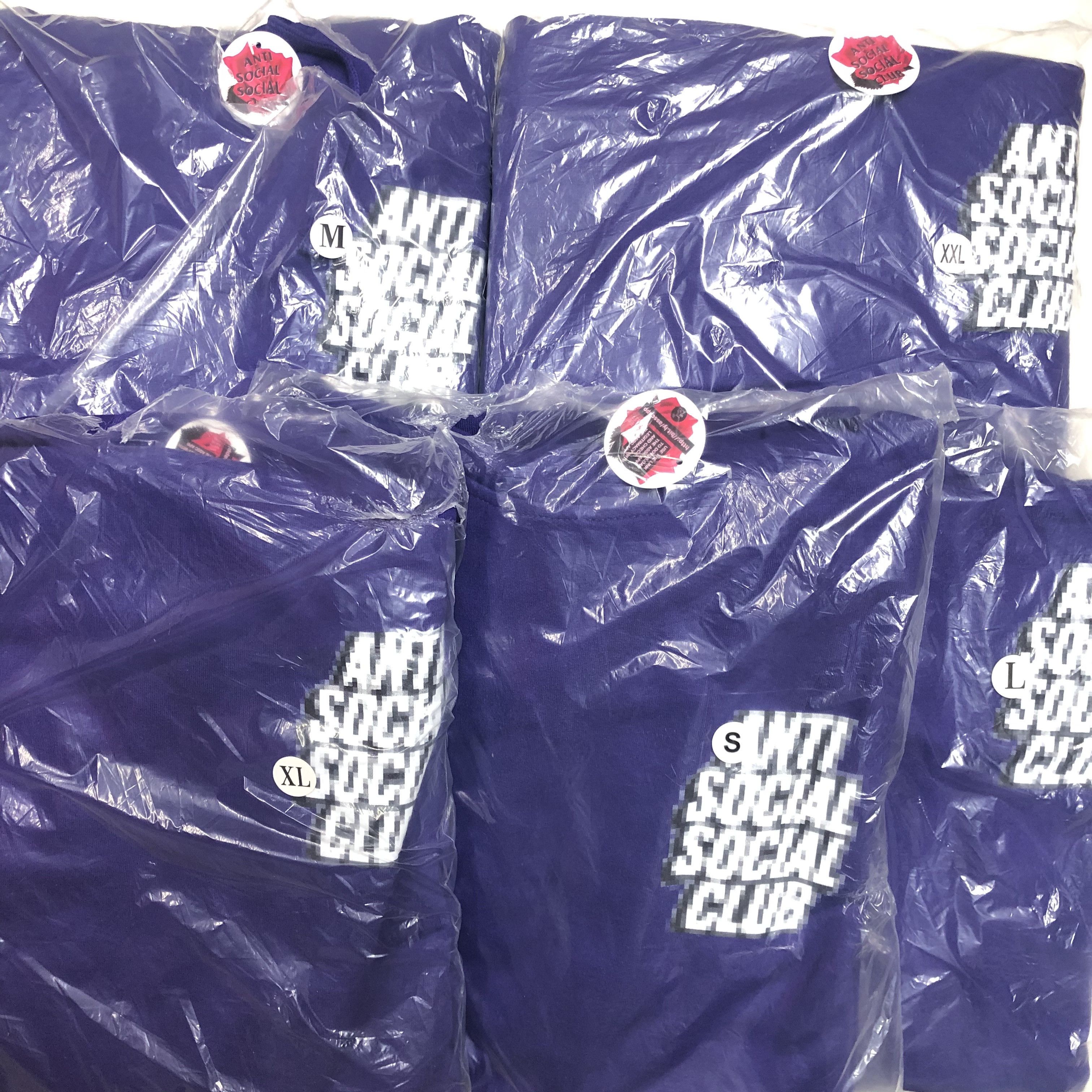 Anti Social Social Club DS SS21 ASSC WHITE logo Tokyo Purple Hoodie IN HAND FOG CDG Size US XL / EU 56 / 4 - 7 Thumbnail