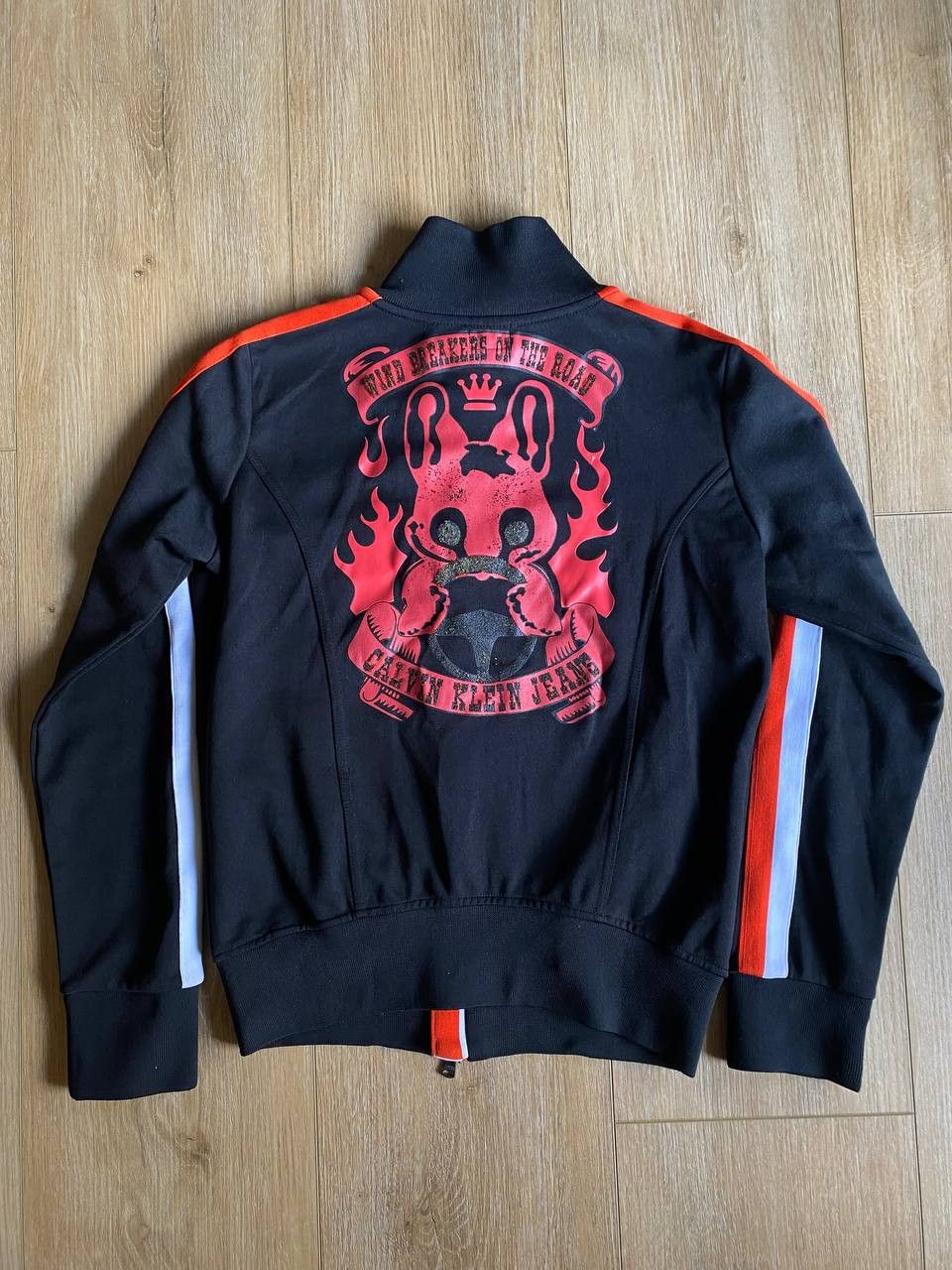 Calvin Klein Calvin Klein Jeans Biker Graphic Track Jacket Y2K Size S / US 4 / IT 40 - 2 Thumbnail