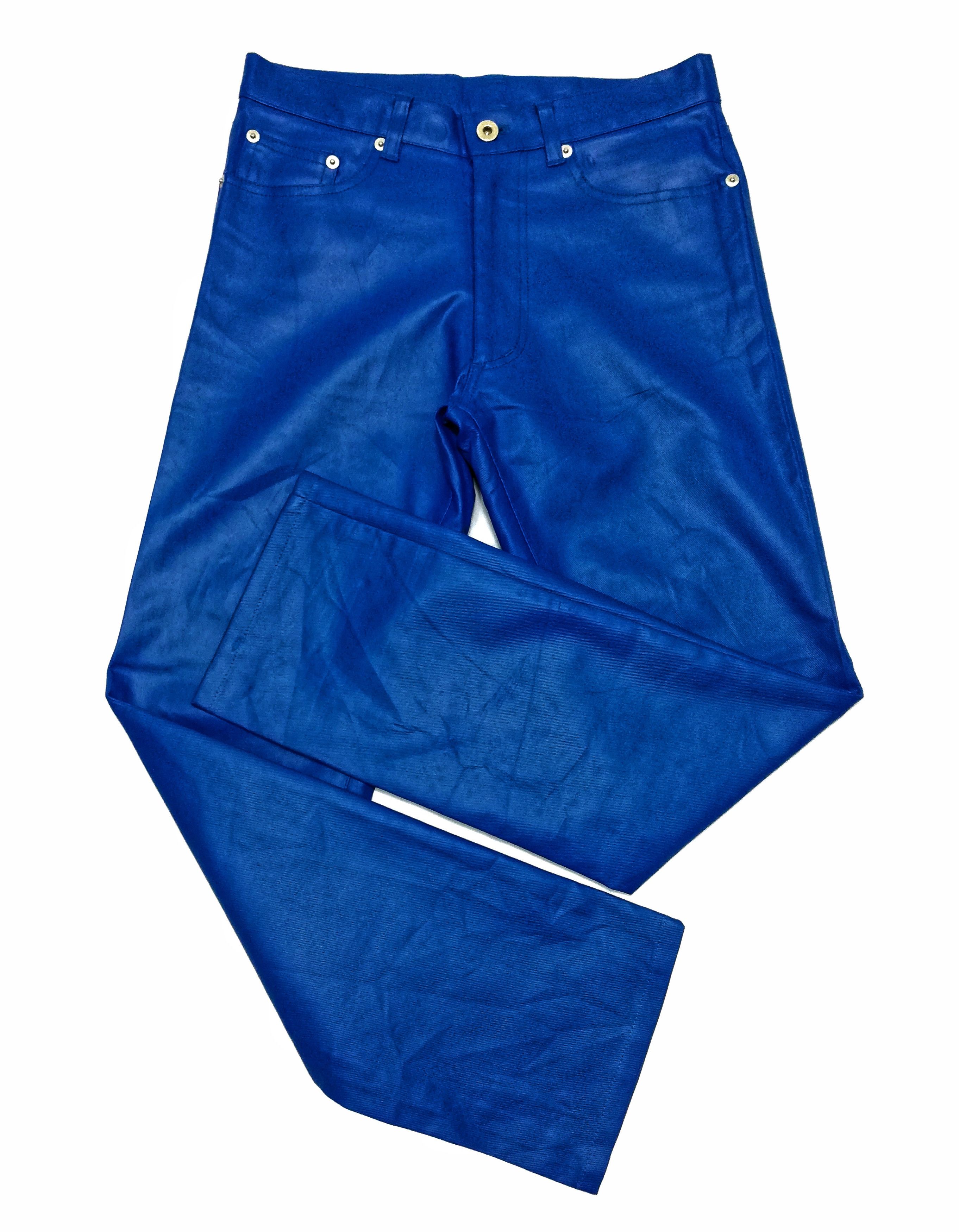 image of Naronality + Name Grosbec Polyuretha Design Rockers Pants in Blue, Men's (Size 28)