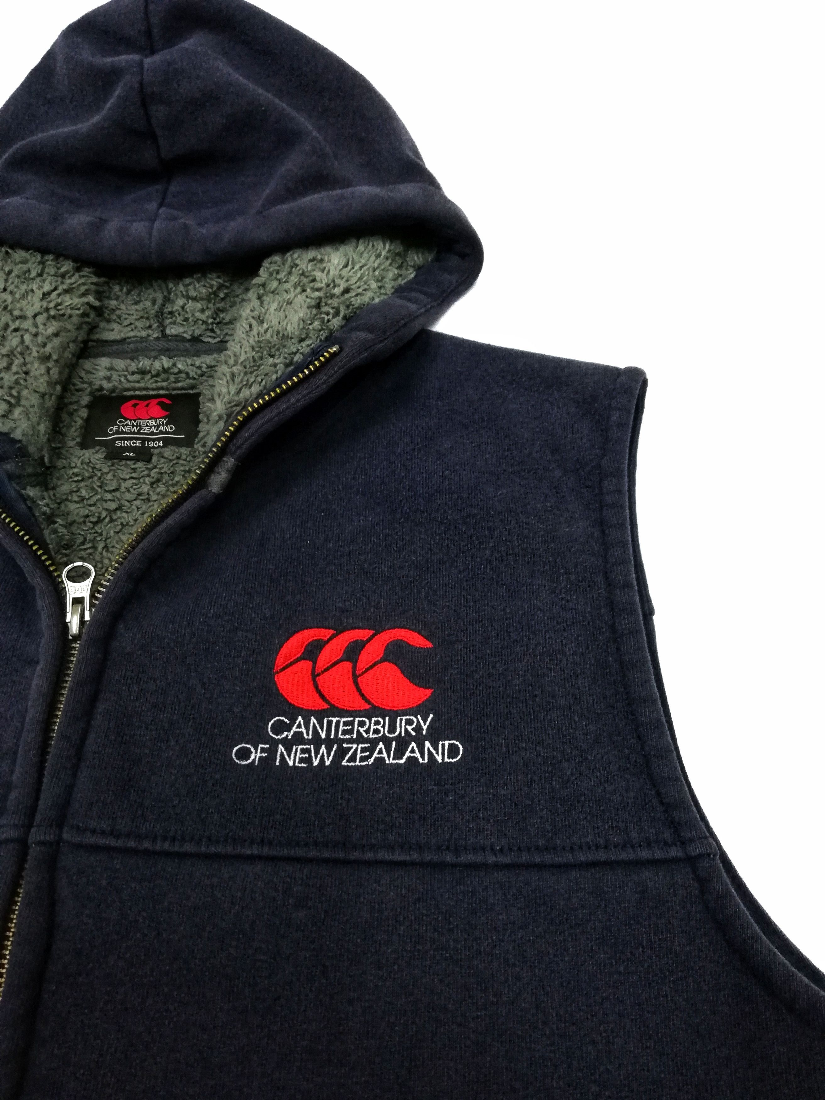 Canterbury of New Zealand 🔥Canterbury Blue Navy Sleeveless Hoodie Fleece Jacket🔥 Size US M / EU 48-50 / 2 - 6 Thumbnail