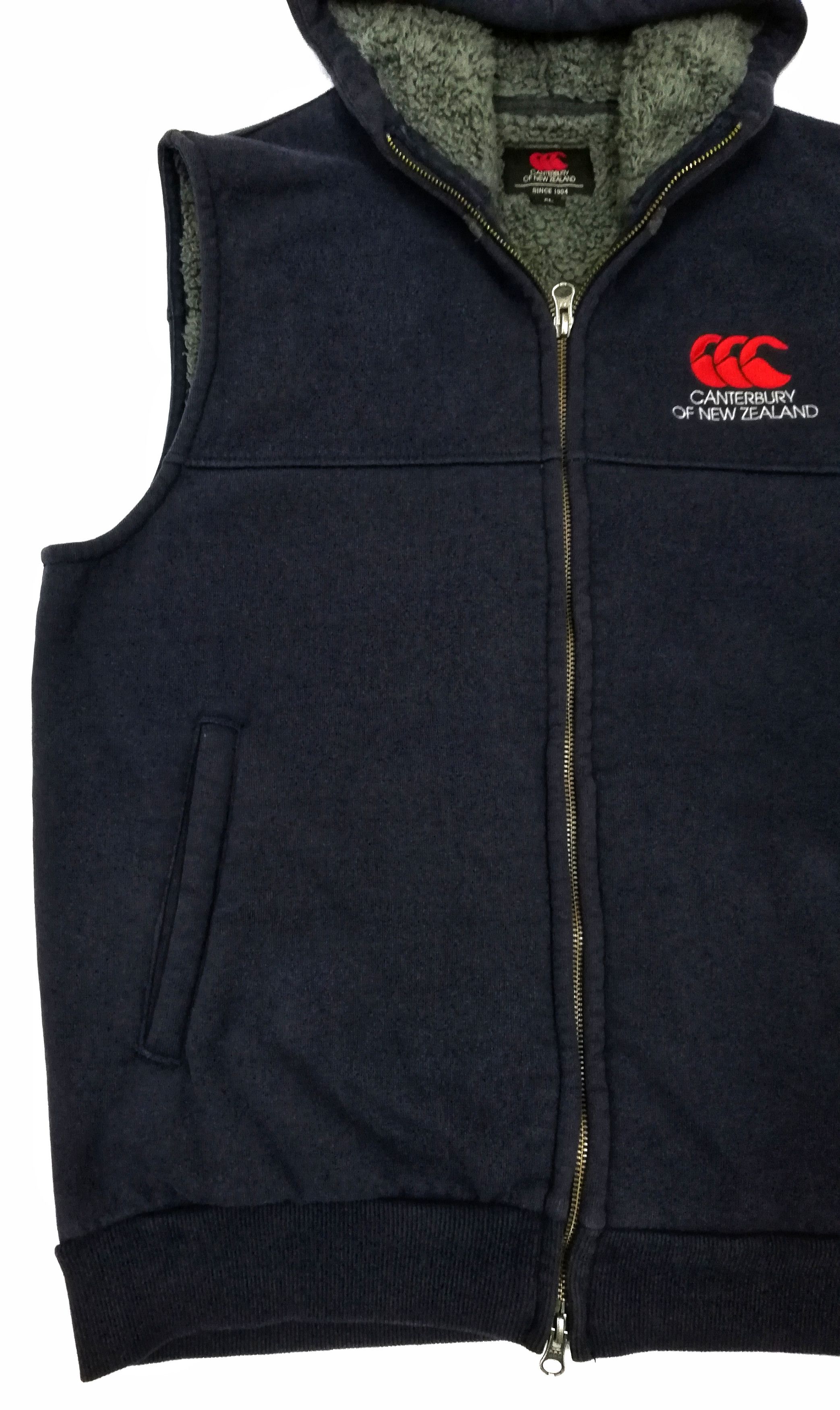 Canterbury of New Zealand 🔥Canterbury Blue Navy Sleeveless Hoodie Fleece Jacket🔥 Size US M / EU 48-50 / 2 - 4 Thumbnail