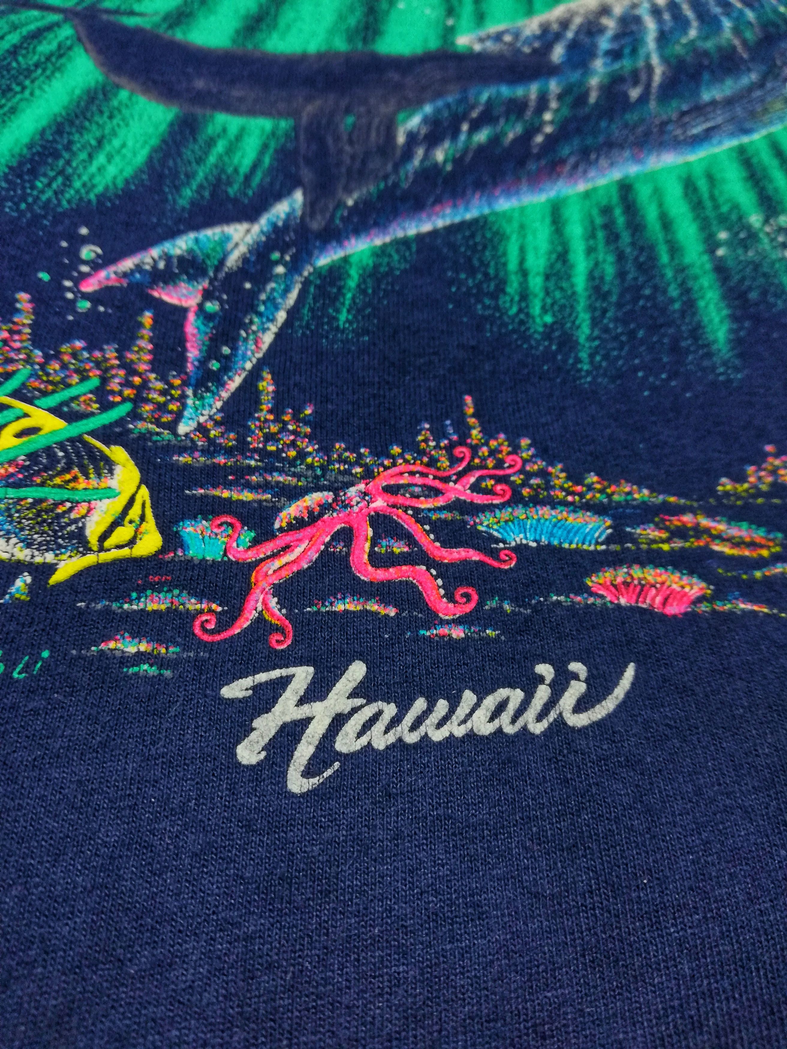 Other 🔥Vintage Hawaii Ocean Print T-shirt Cotton Made In USA🔥 Size US XL / EU 56 / 4 - 4 Thumbnail