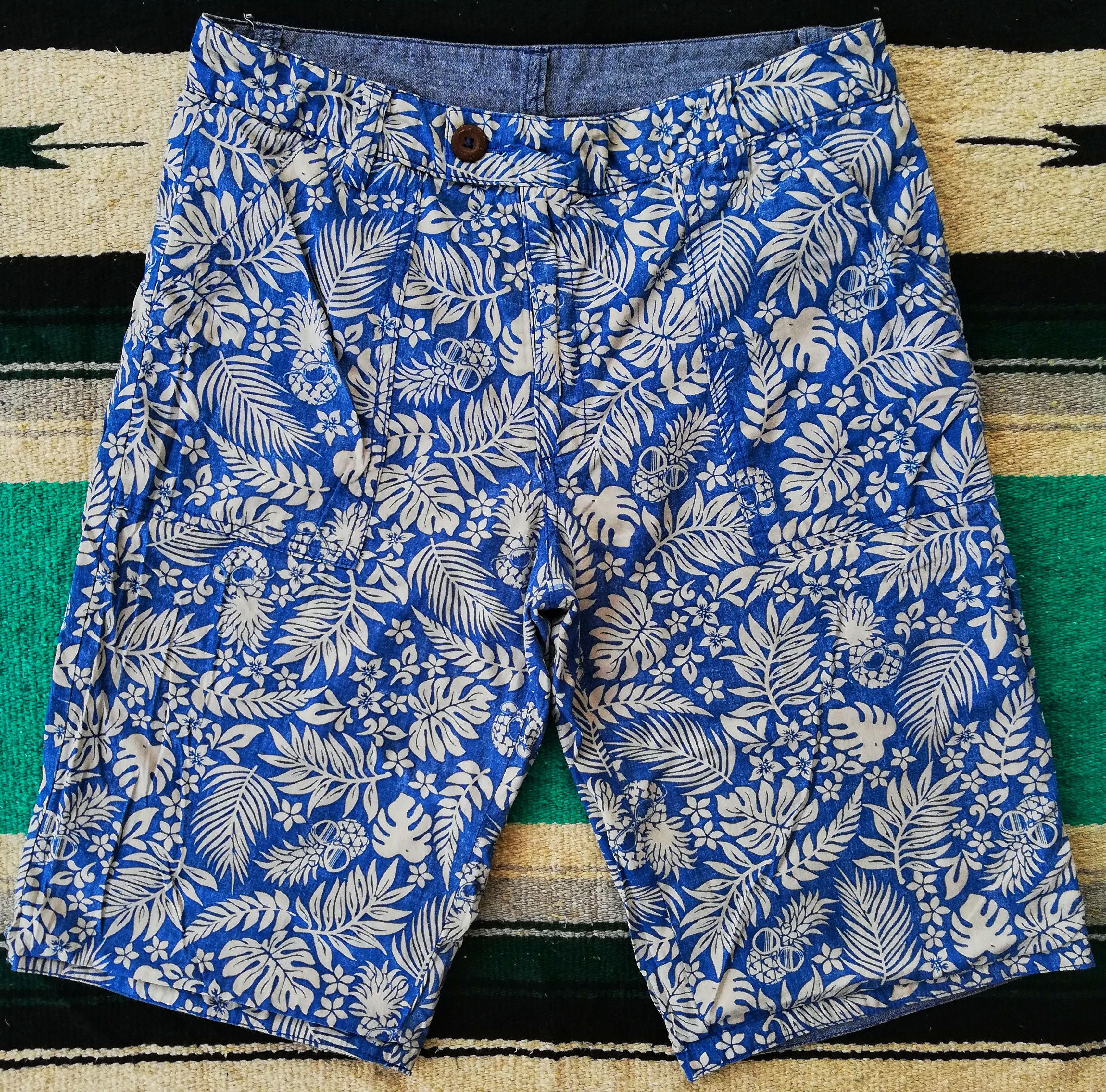 image of Grail!!! Hawaii Reversible Freaks Short Pants in Blue, Men's (Size 31)