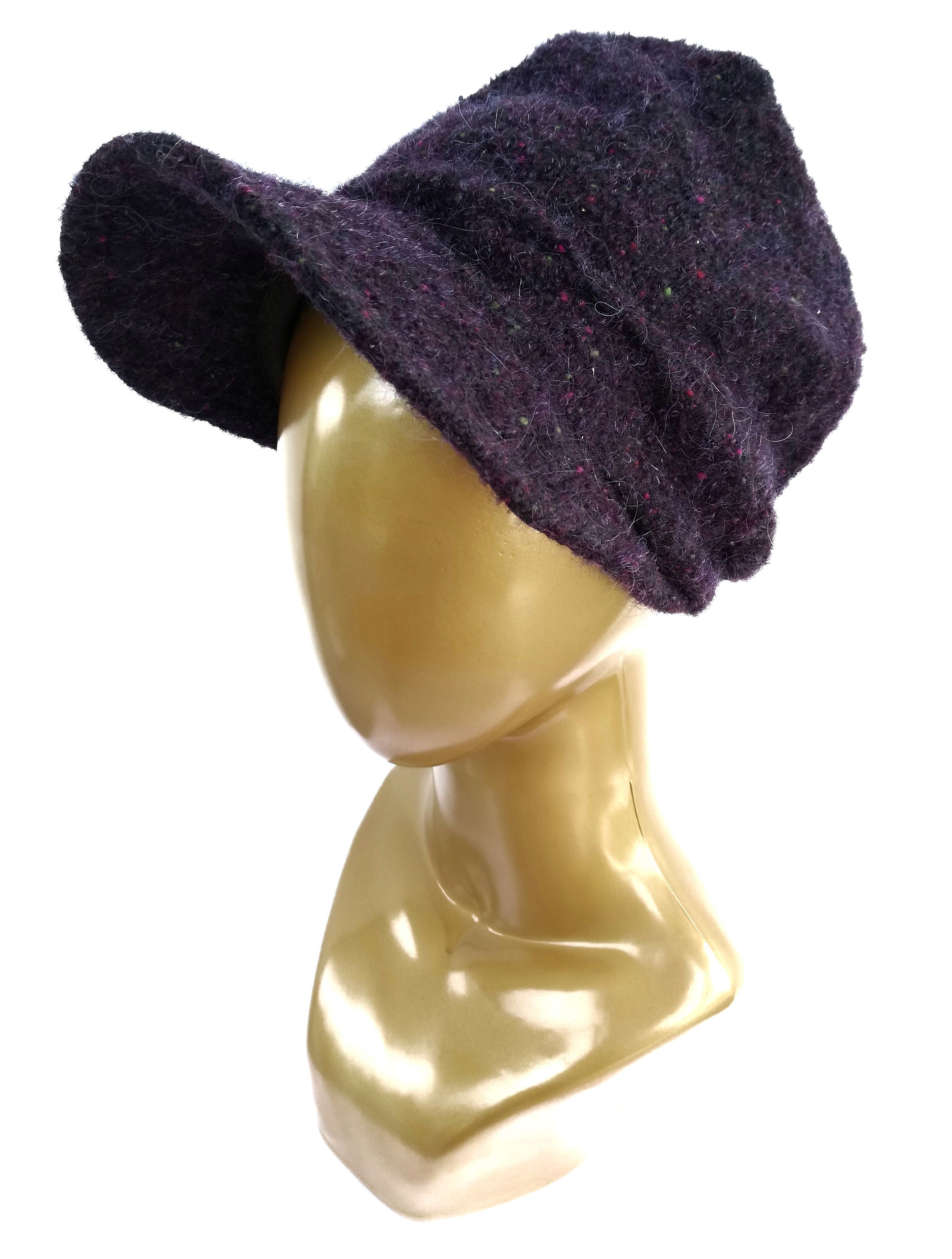 image of Designer Japan Ca4La Wool Pattern Cap / Hats Cap in Purple, Men's