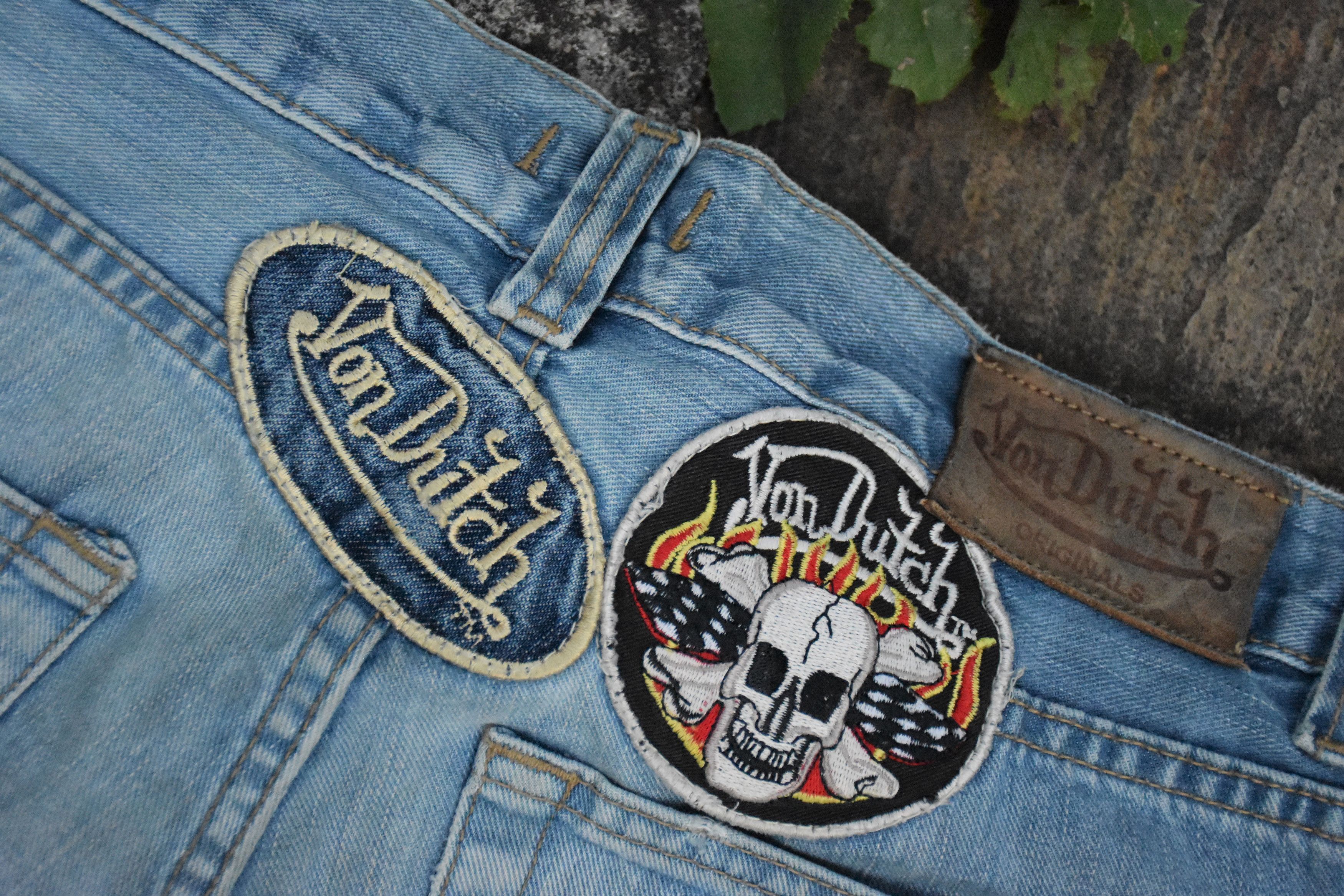 Ed Hardy Vintage Von Dutch skull denim summer night baggy y2k pants Size 30" / US 8 / IT 44 - 3 Thumbnail