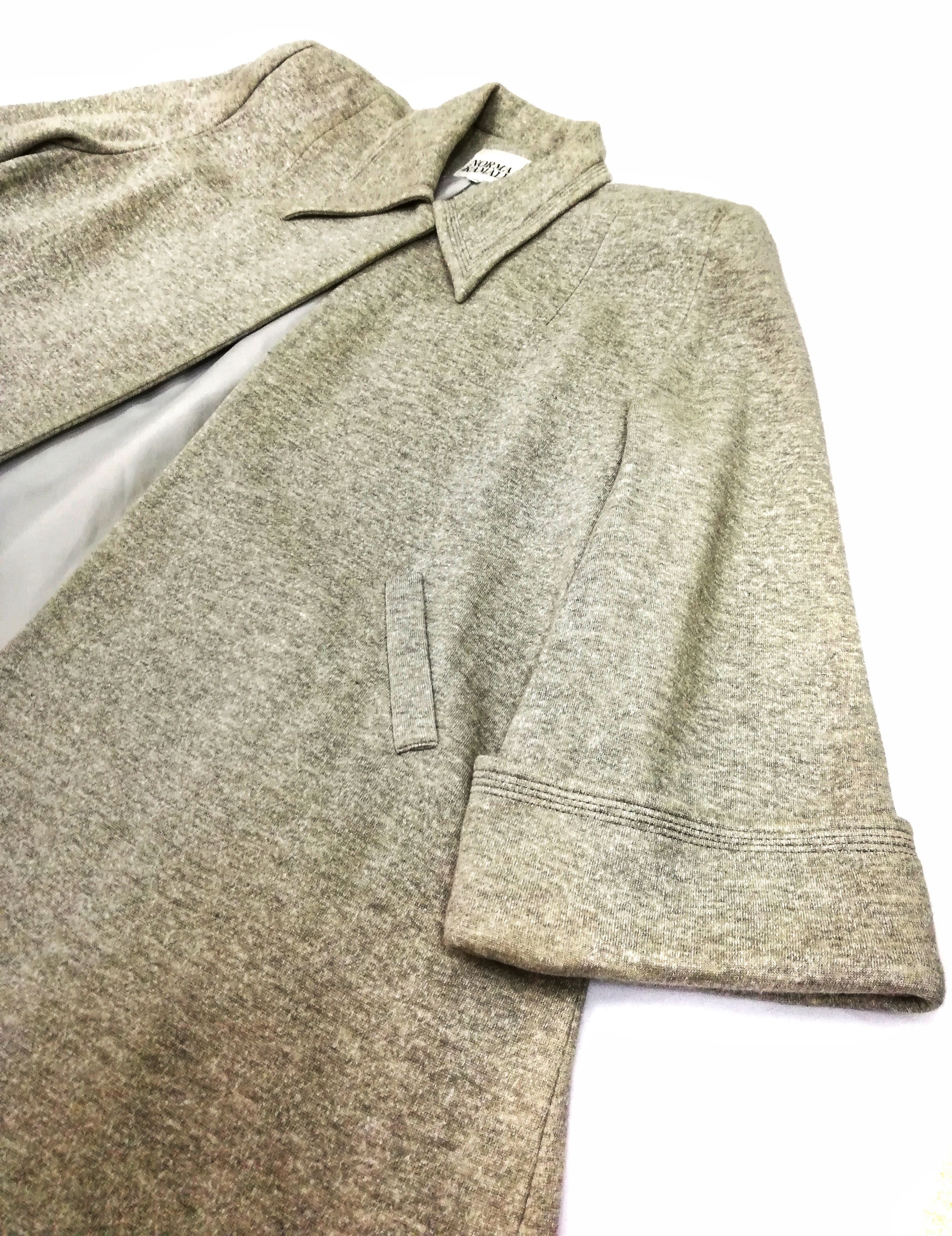 Designer 🔥Norma Kamali Minimalist Grey Long Coat Polyester/Cotton Size US M / EU 48-50 / 2 - 6 Thumbnail
