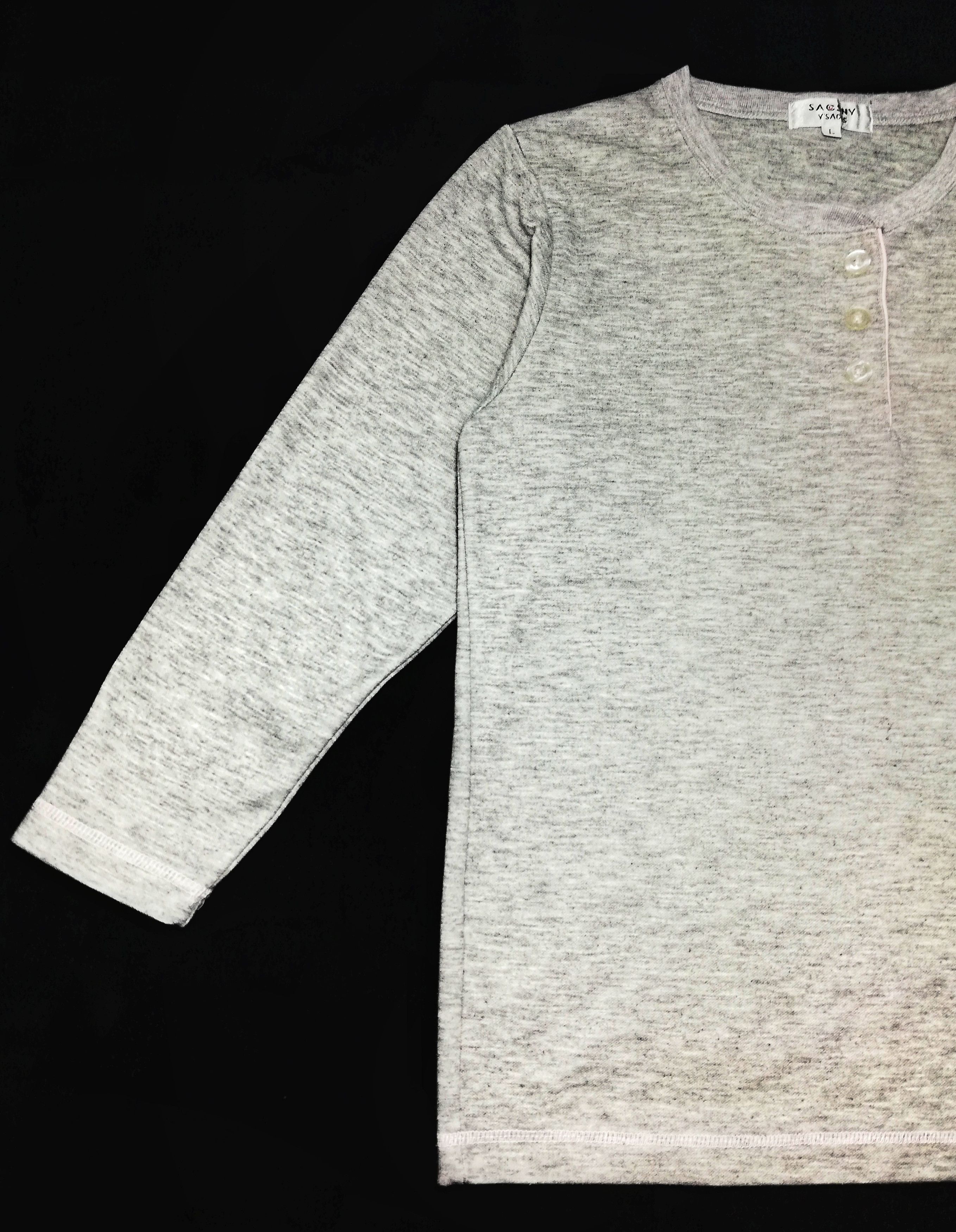 Yohji Yamamoto 🔥Y’saccs By Yohji Yamamoto Button Henley Long Sleeve Shirt Size US M / EU 48-50 / 2 - 3 Thumbnail