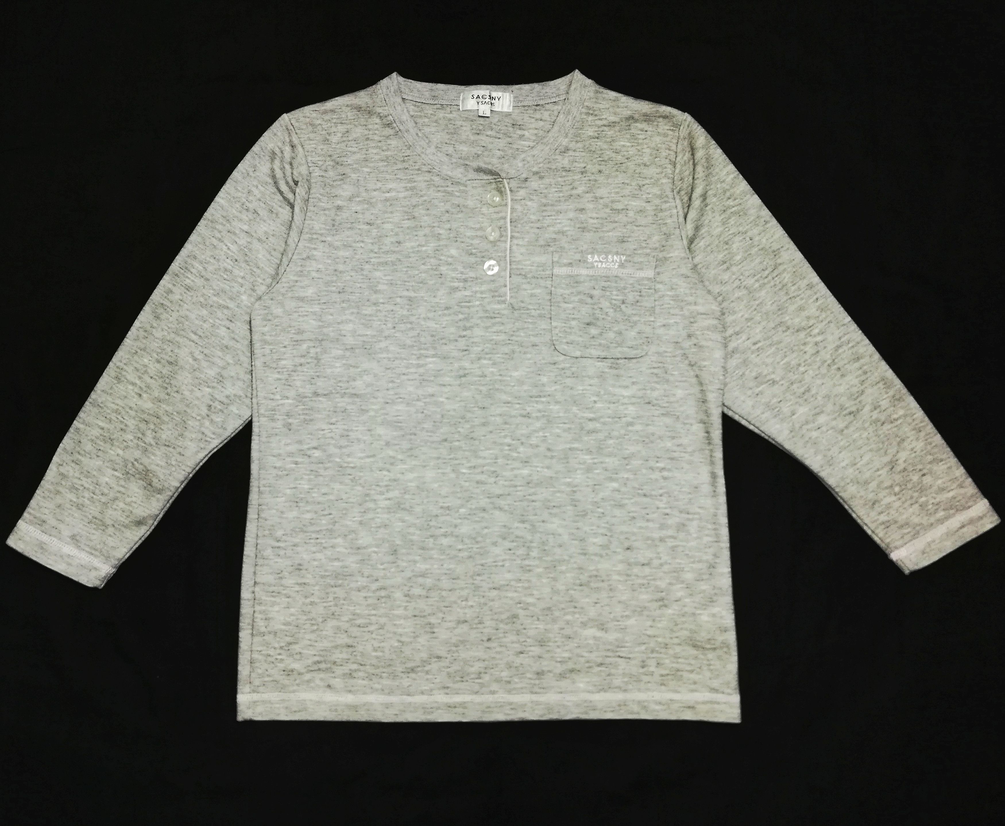Yohji Yamamoto 🔥Y’saccs By Yohji Yamamoto Button Henley Long Sleeve Shirt Size US M / EU 48-50 / 2 - 1 Thumbnail
