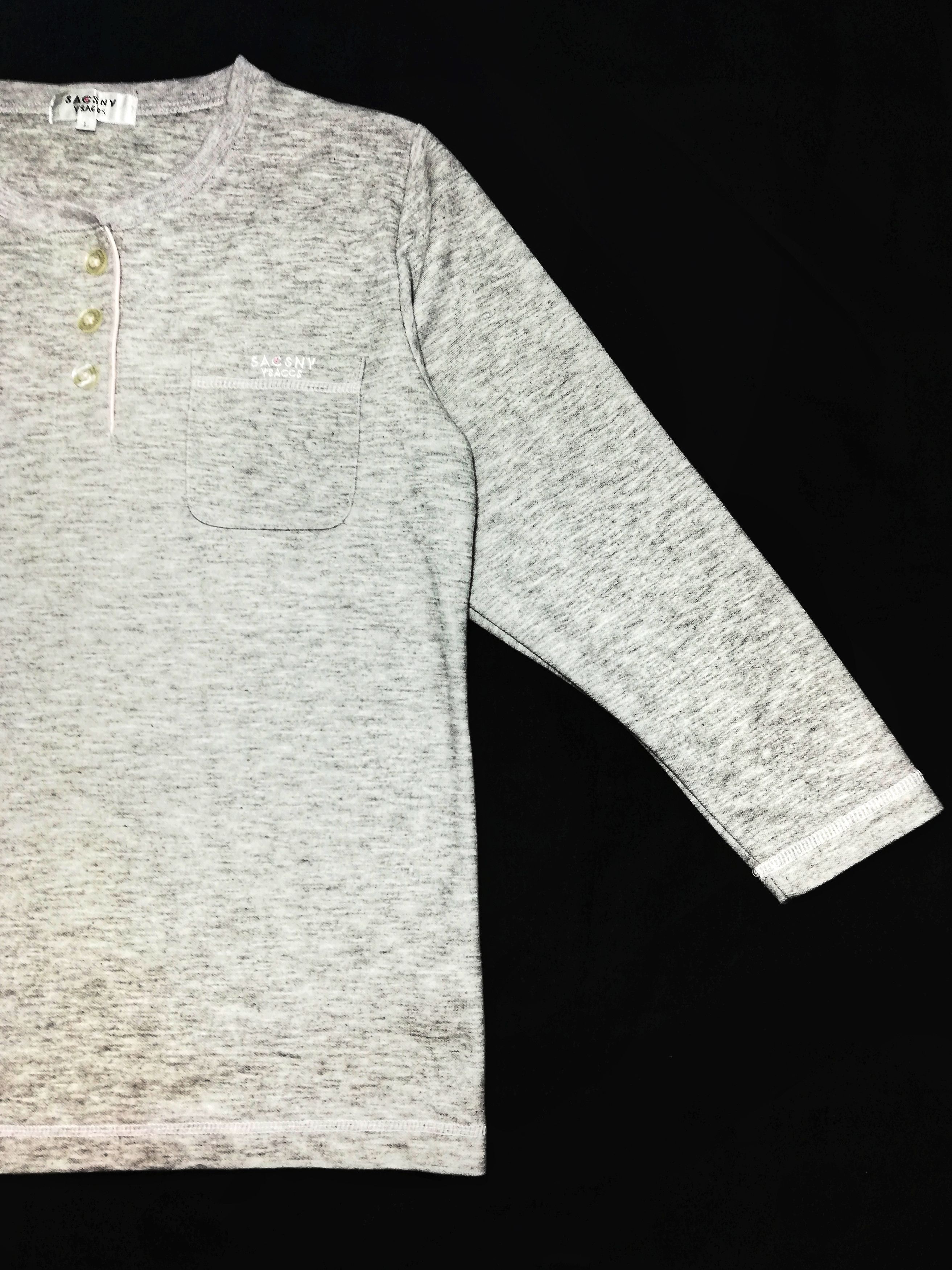 Yohji Yamamoto 🔥Y’saccs By Yohji Yamamoto Button Henley Long Sleeve Shirt Size US M / EU 48-50 / 2 - 4 Thumbnail
