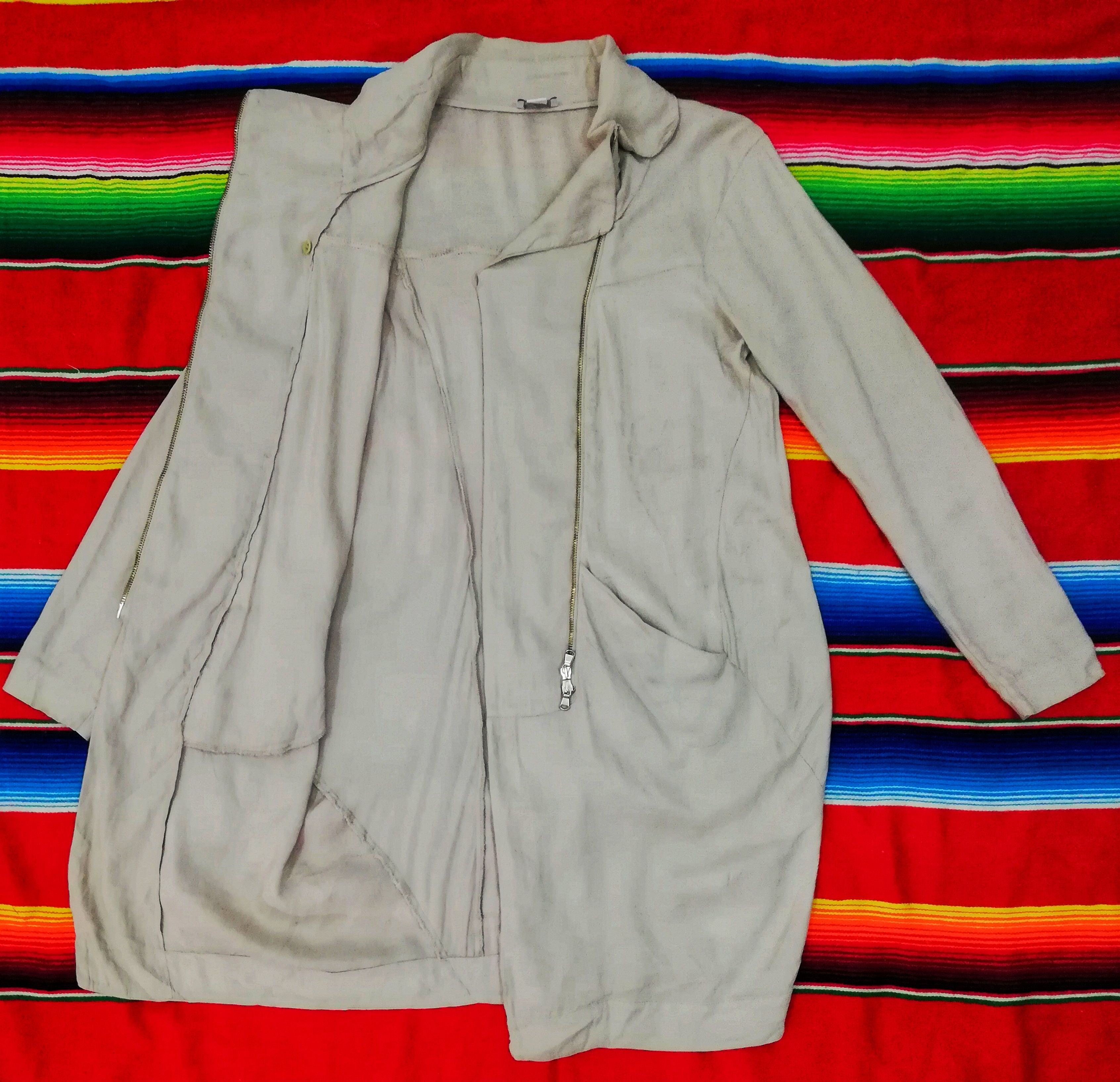 Designer × Transit 🔥Designer Italy Transit Par-Such Trench Coat Zipper Jacket Size US XS / EU 42 / 0 - 1 Thumbnail