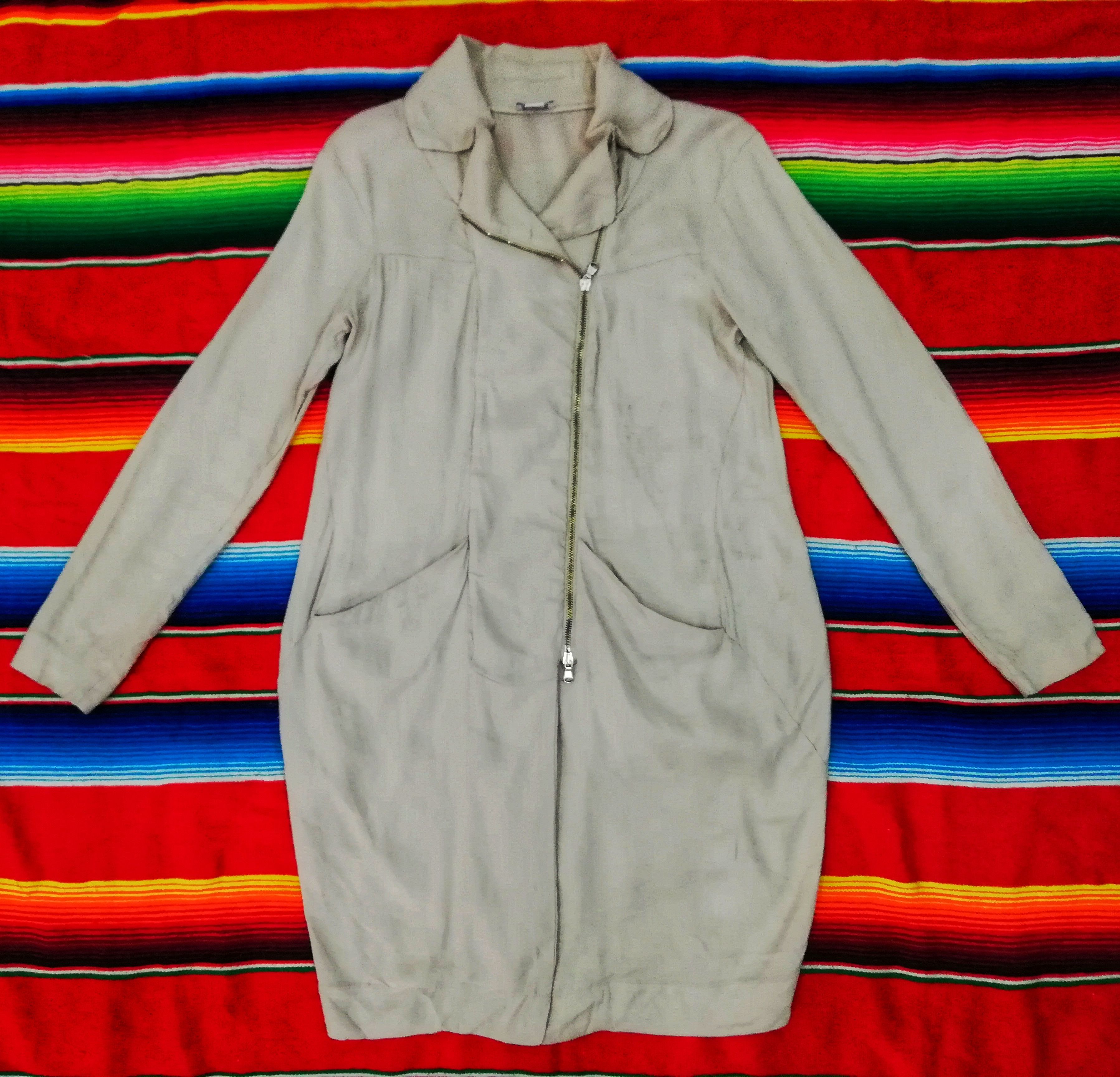Designer × Transit 🔥Designer Italy Transit Par-Such Trench Coat Zipper Jacket Size US XS / EU 42 / 0 - 2 Thumbnail