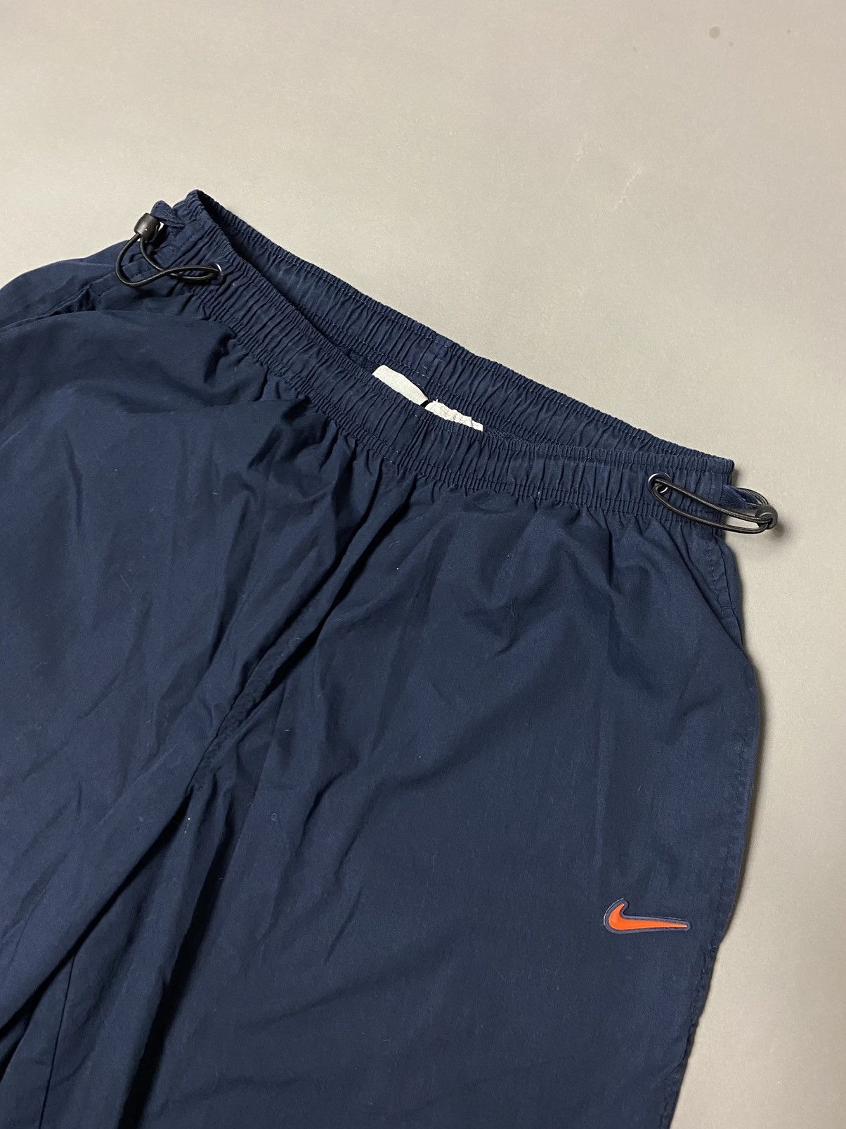 Nike × Vintage Nike vintage navy track pants small swoosh 2000s Size US 32 / EU 48 - 2 Thumbnail