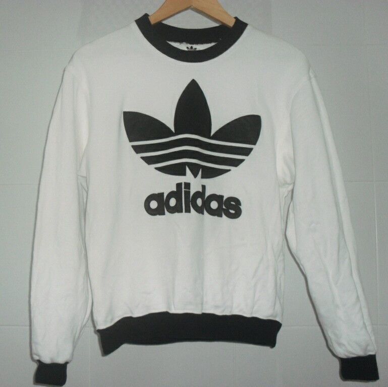 Vintage 90s Adidas Trefoil Embroidered Big Logo Sweatshirt