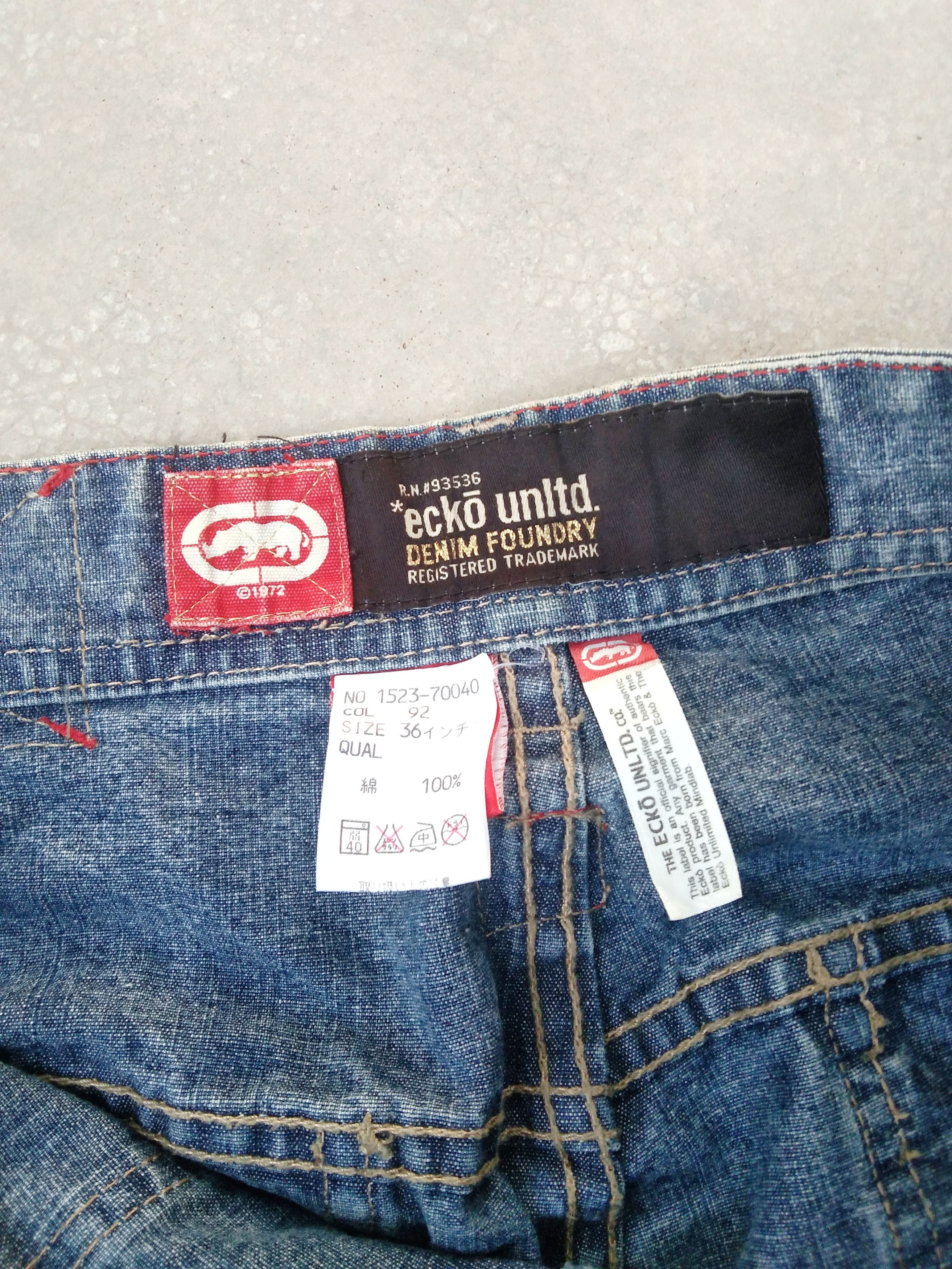Ecko Unltd. Vintage Ecko Unltd. Baggy Jeans 36x33 Size US 36 / EU 52 - 11 Thumbnail