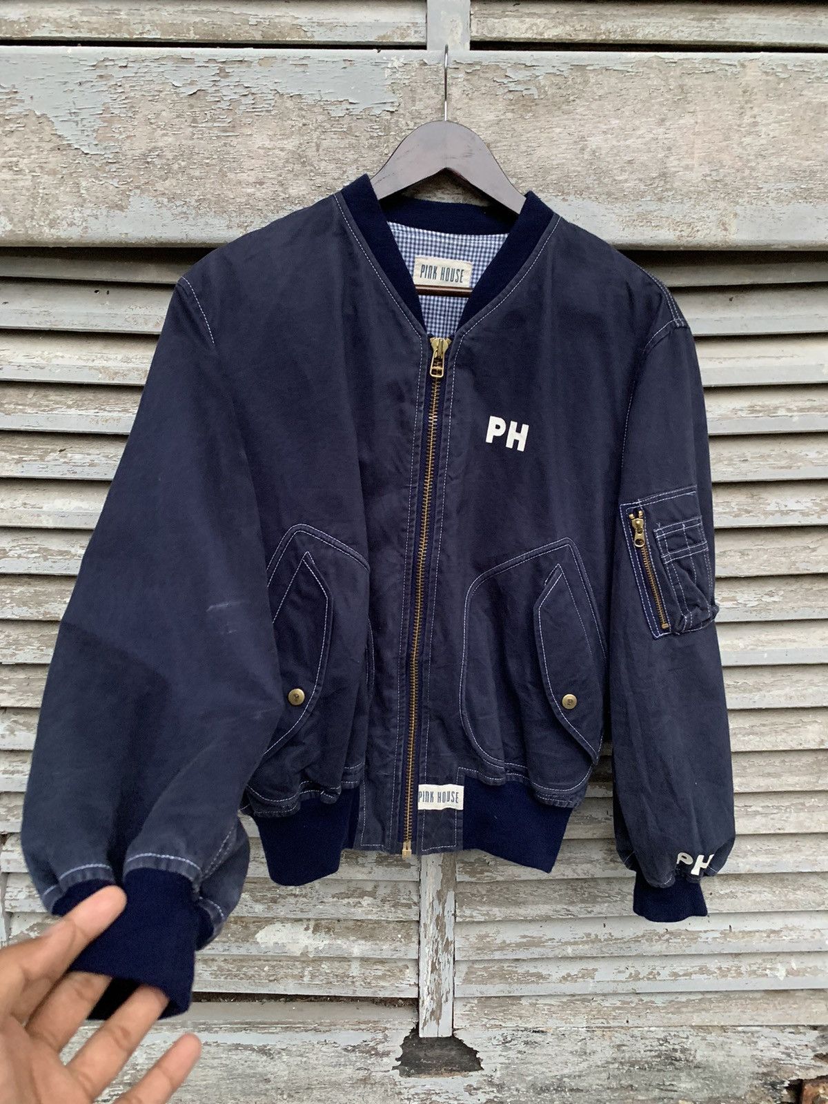 Pink House 🔥VINTAGE PINK HOUSE BOMBER JACKET MADE IN JAPAN Size US M / EU 48-50 / 2 - 6 Thumbnail