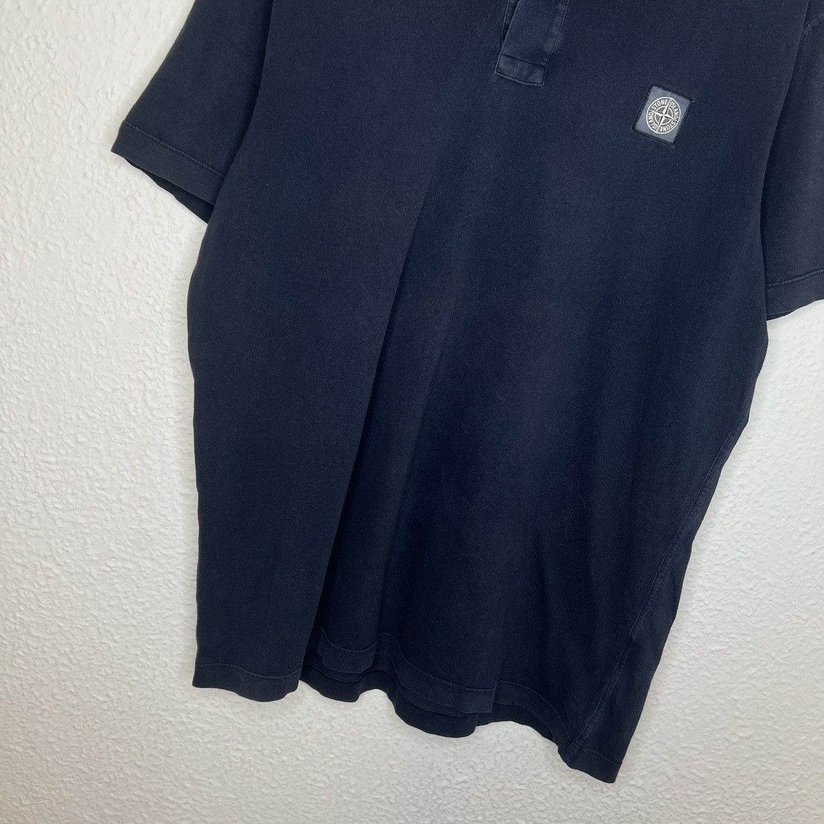 Stone Island Stone Island Polo Tee Tshirt Navy Logo Wind Rose Size US XXL / EU 58 / 5 - 2 Thumbnail