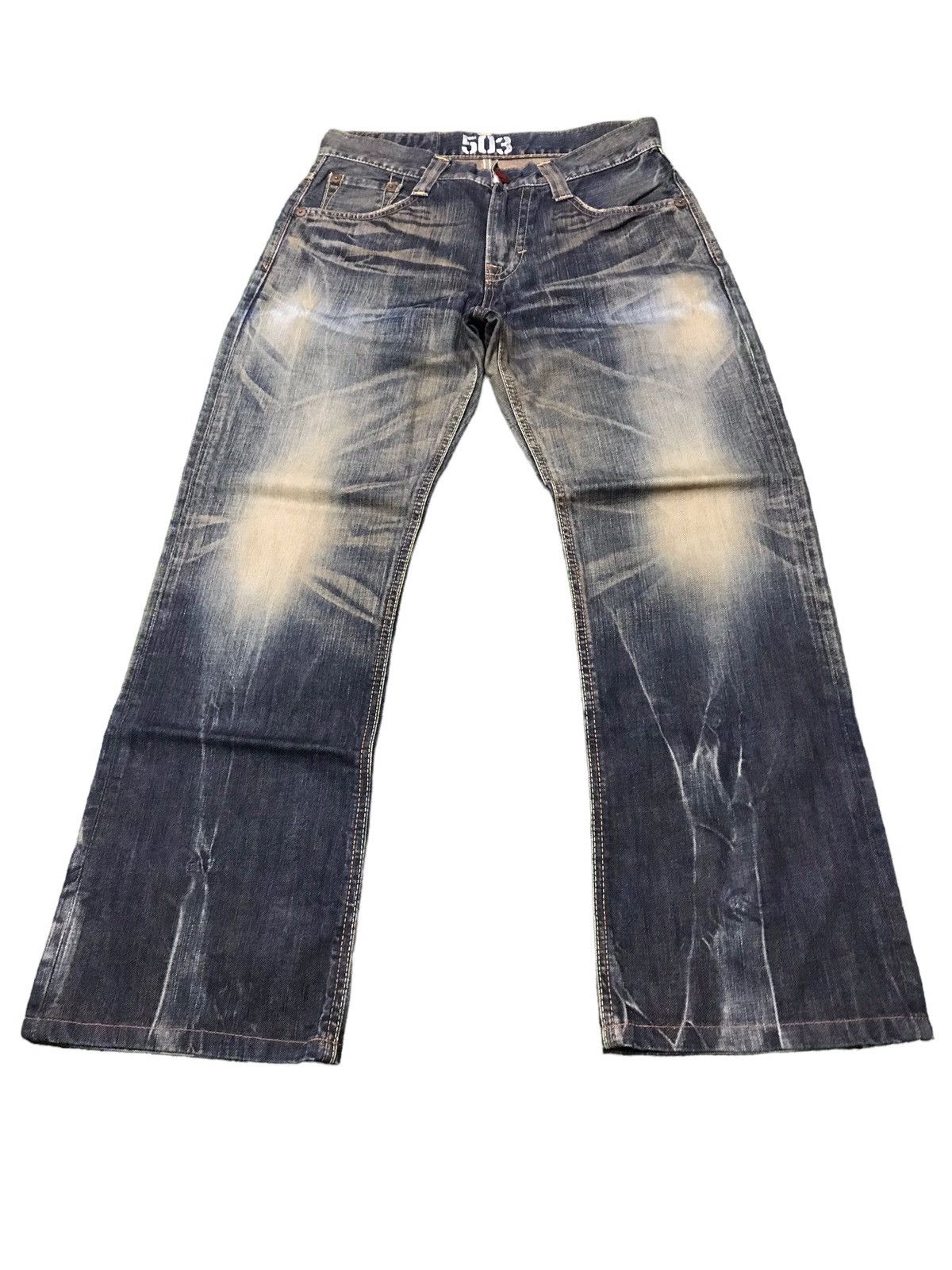 image of Very Vintage Edwin 503 Blue Trip Made In Japan Design Jeans in Indigo, Men's (Size 31)