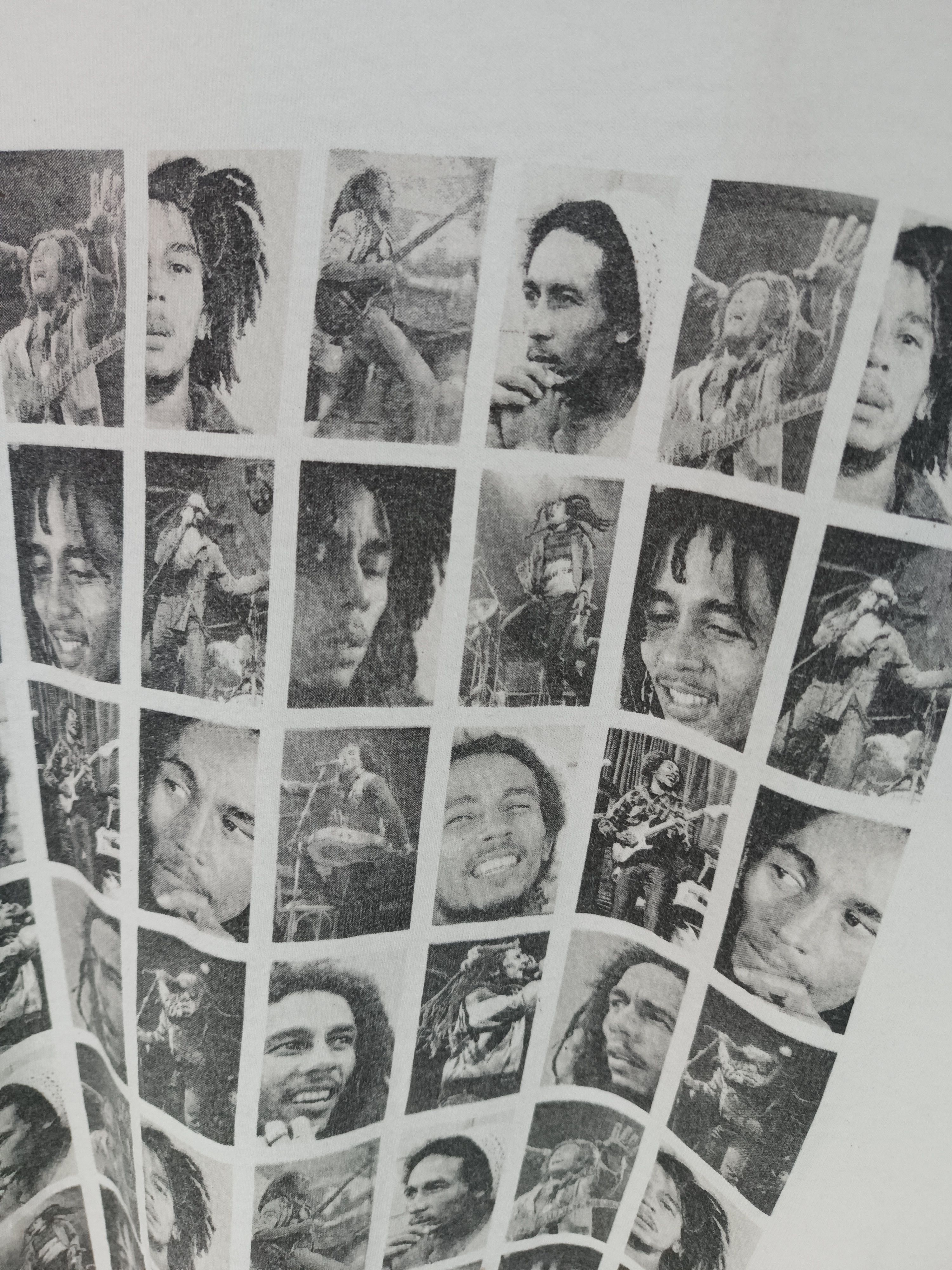 Other VINTAGE 100 FACES OF BOB MARLEY RASTA MARIJUANA WIZ TEE Size US L / EU 52-54 / 3 - 8 Thumbnail
