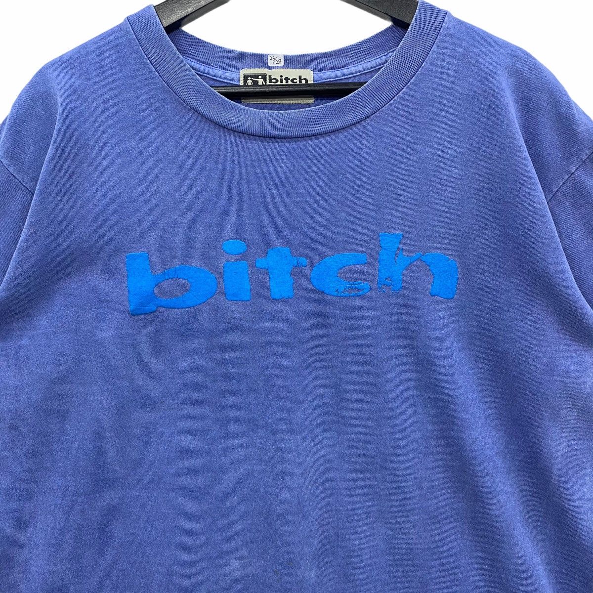 Vintage *Vintage BITCH Streetwear spellout logo Men Tshirt Size US XL / EU 56 / 4 - 3 Thumbnail