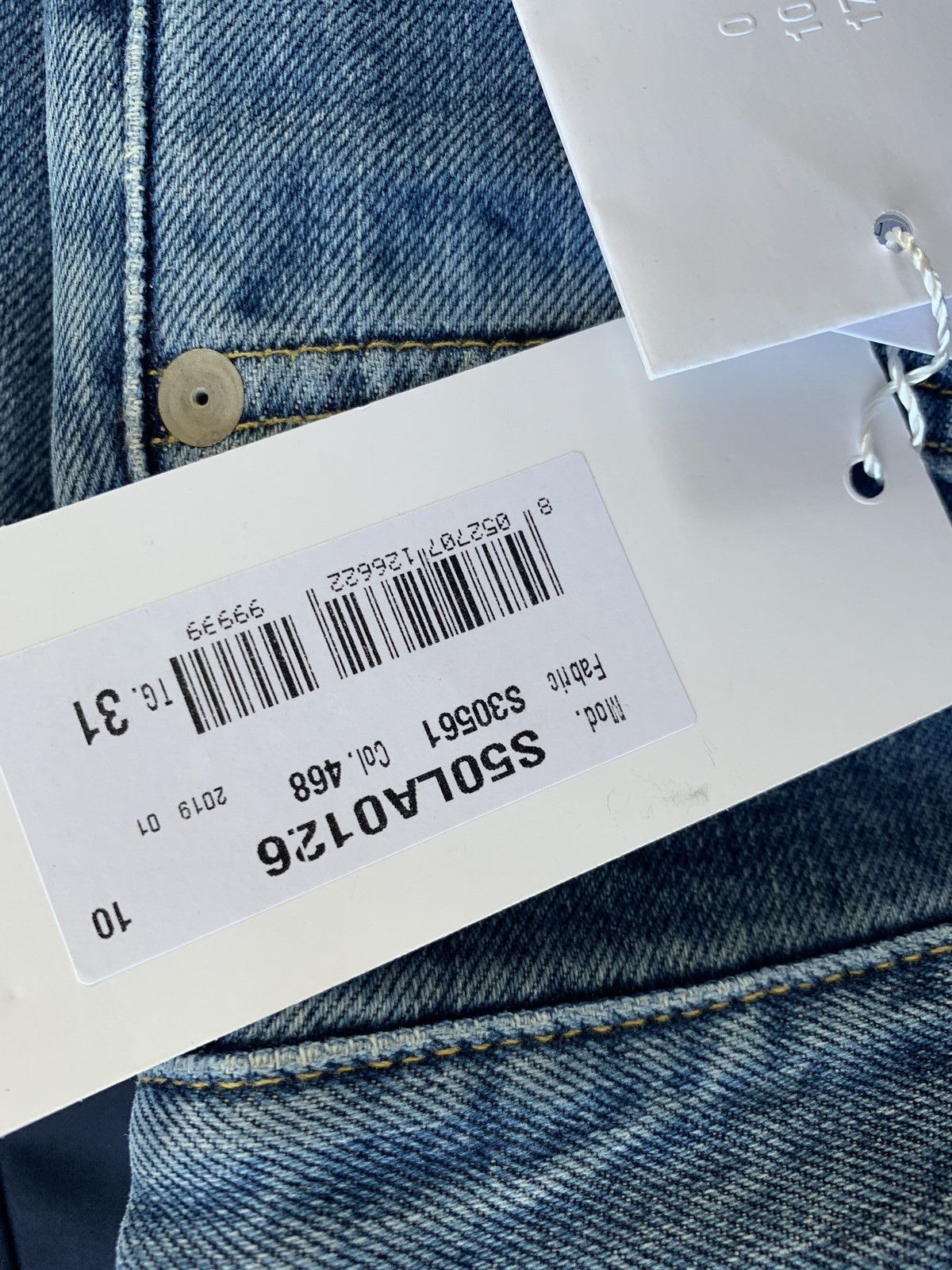Maison Margiela Stereotype Regular Jean in Light Blue Size US 32 / EU 48 - 12 Thumbnail