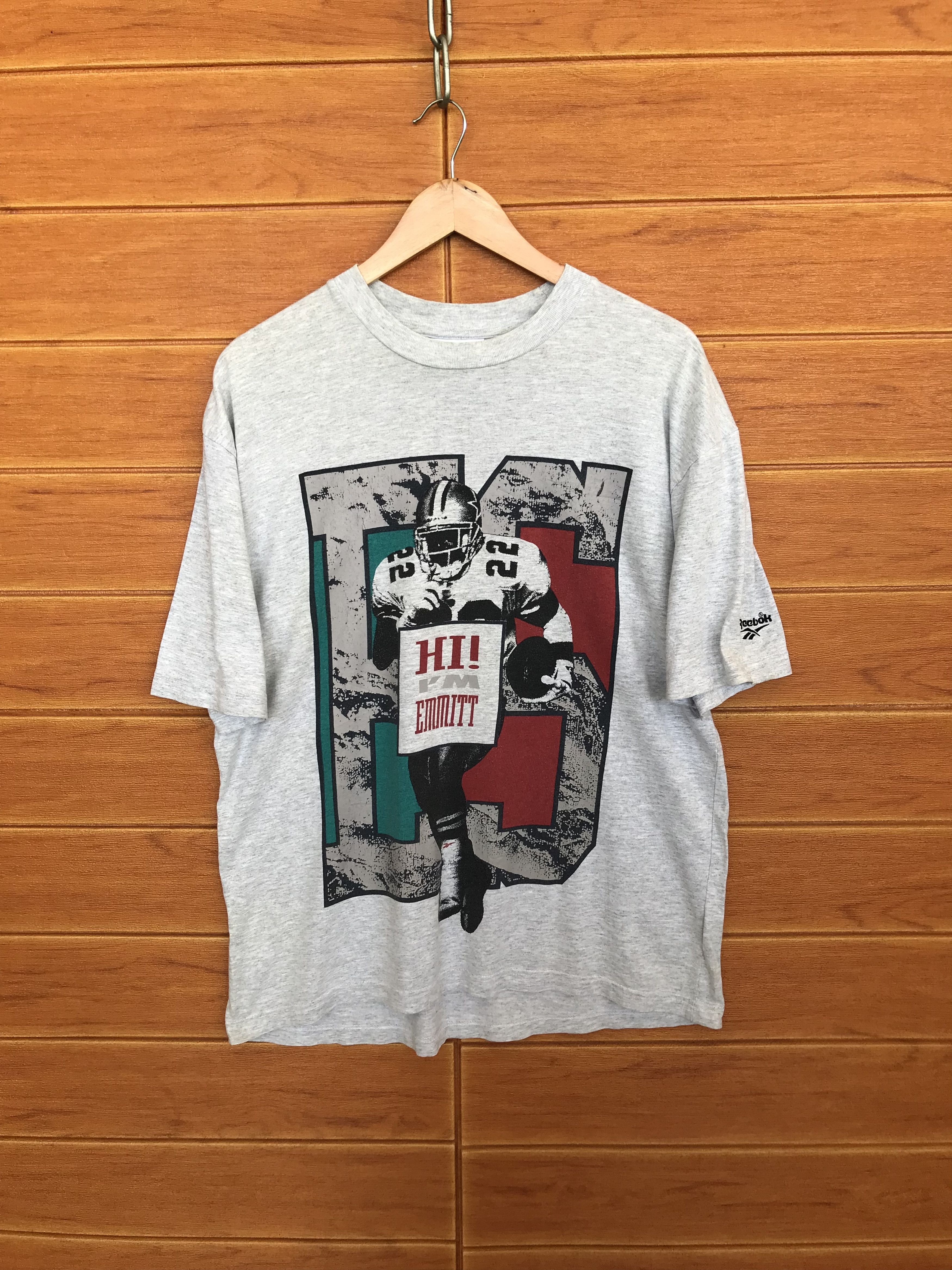 Vintage Vintage 90s Reebok Emmitt Smith NFL T-Shirt Mirror Print Size US L / EU 52-54 / 3 - 2 Thumbnail