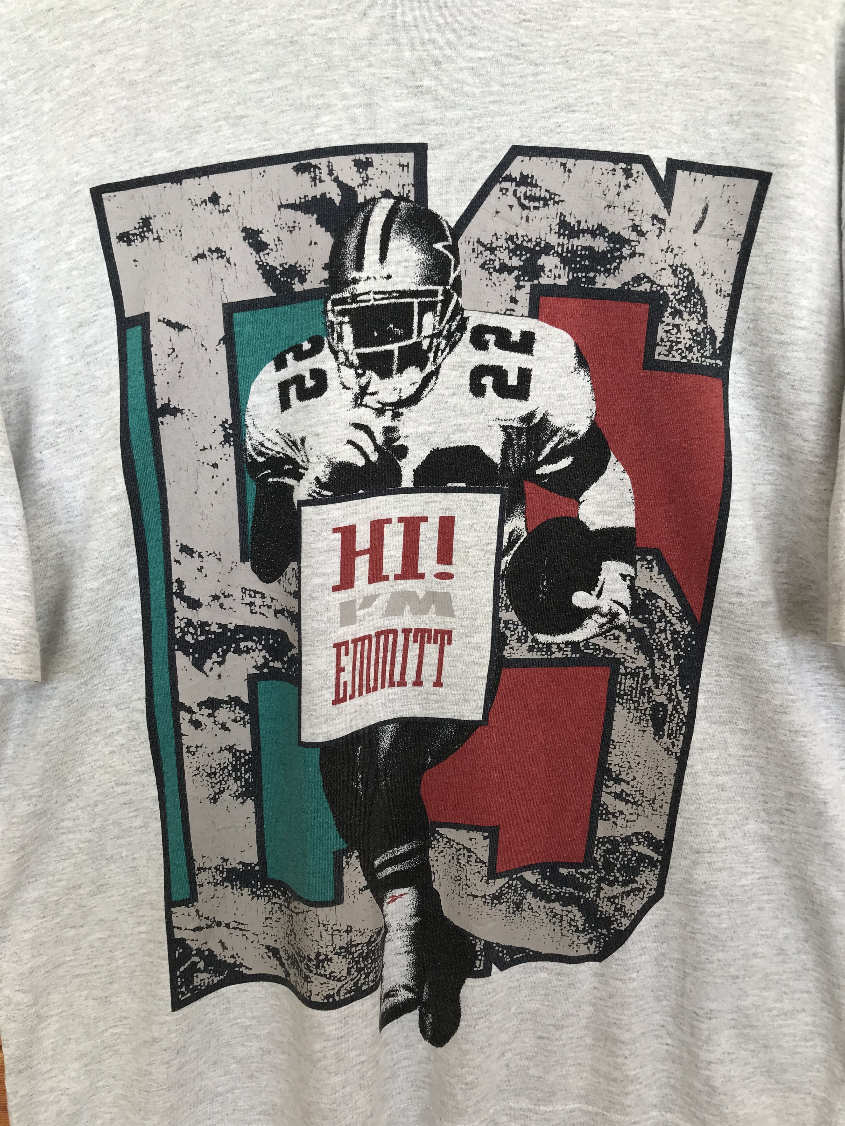 Vintage Vintage 90s Reebok Emmitt Smith NFL T-Shirt Mirror Print Size US L / EU 52-54 / 3 - 3 Thumbnail