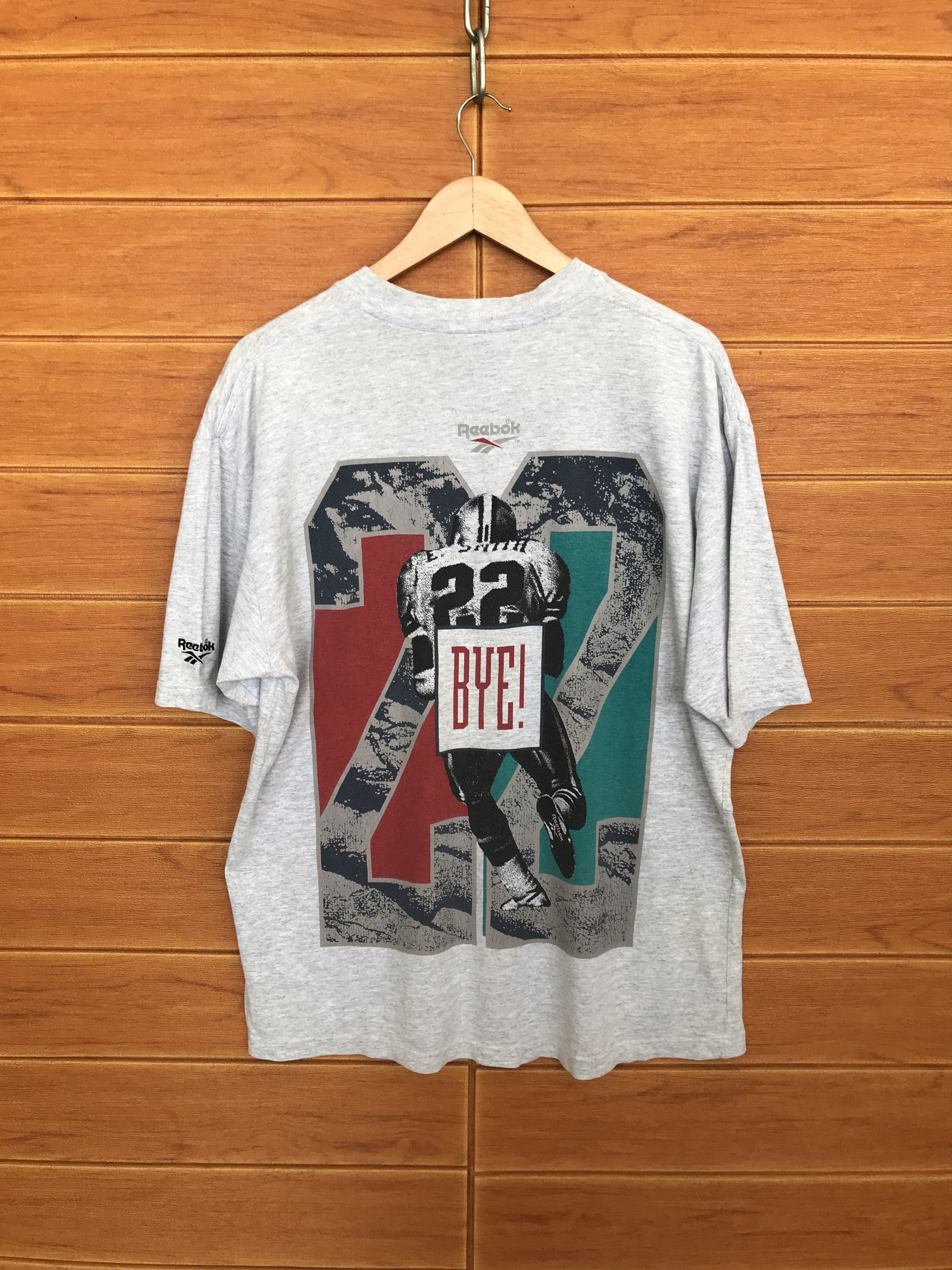Vintage Vintage 90s Reebok Emmitt Smith NFL T-Shirt Mirror Print Size US L / EU 52-54 / 3 - 6 Thumbnail