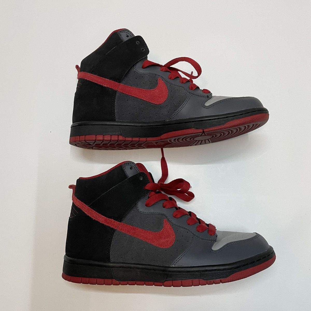 Nike Nike Dunk High Medium Grey / Varsity Red-Black 2008 Size 8.5 Size US 8.5 / EU 41-42 - 5 Thumbnail