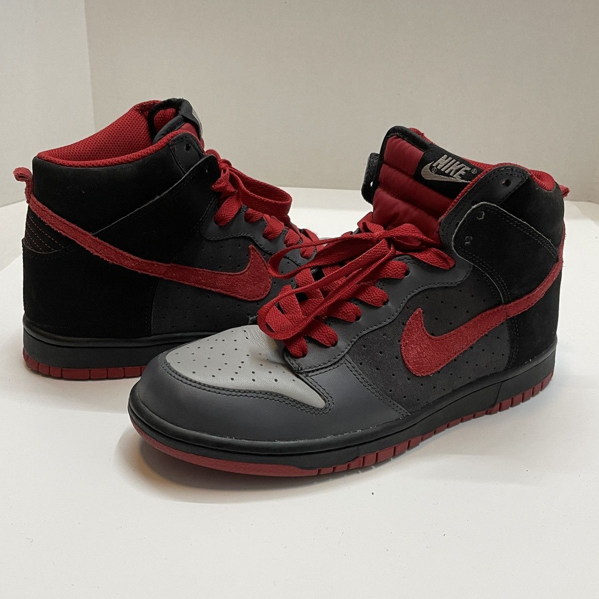 Nike Nike Dunk High Medium Grey / Varsity Red-Black 2008 Size 8.5 Size US 8.5 / EU 41-42 - 2 Thumbnail
