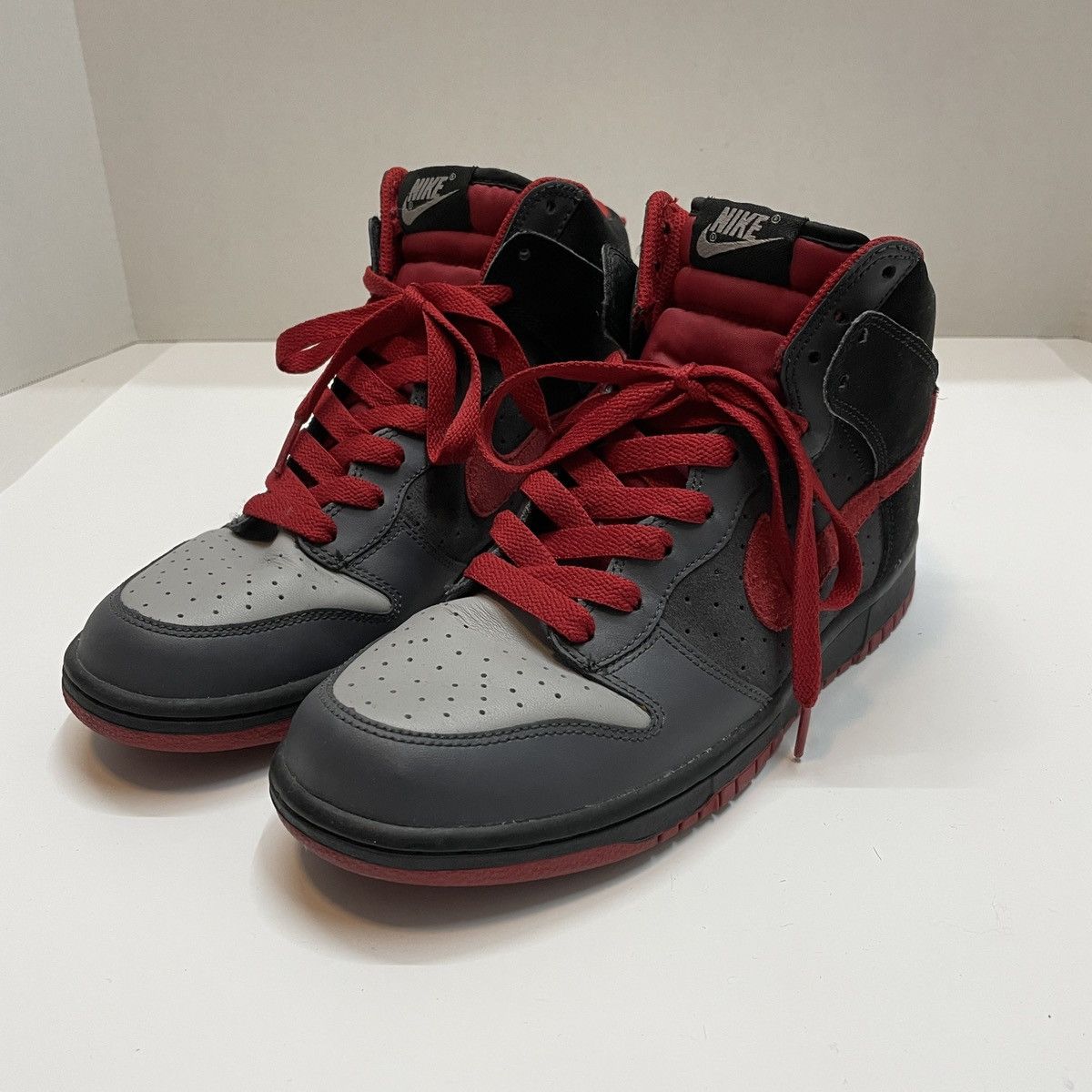 Nike Nike Dunk High Medium Grey / Varsity Red-Black 2008 Size 8.5 Size US 8.5 / EU 41-42 - 3 Thumbnail