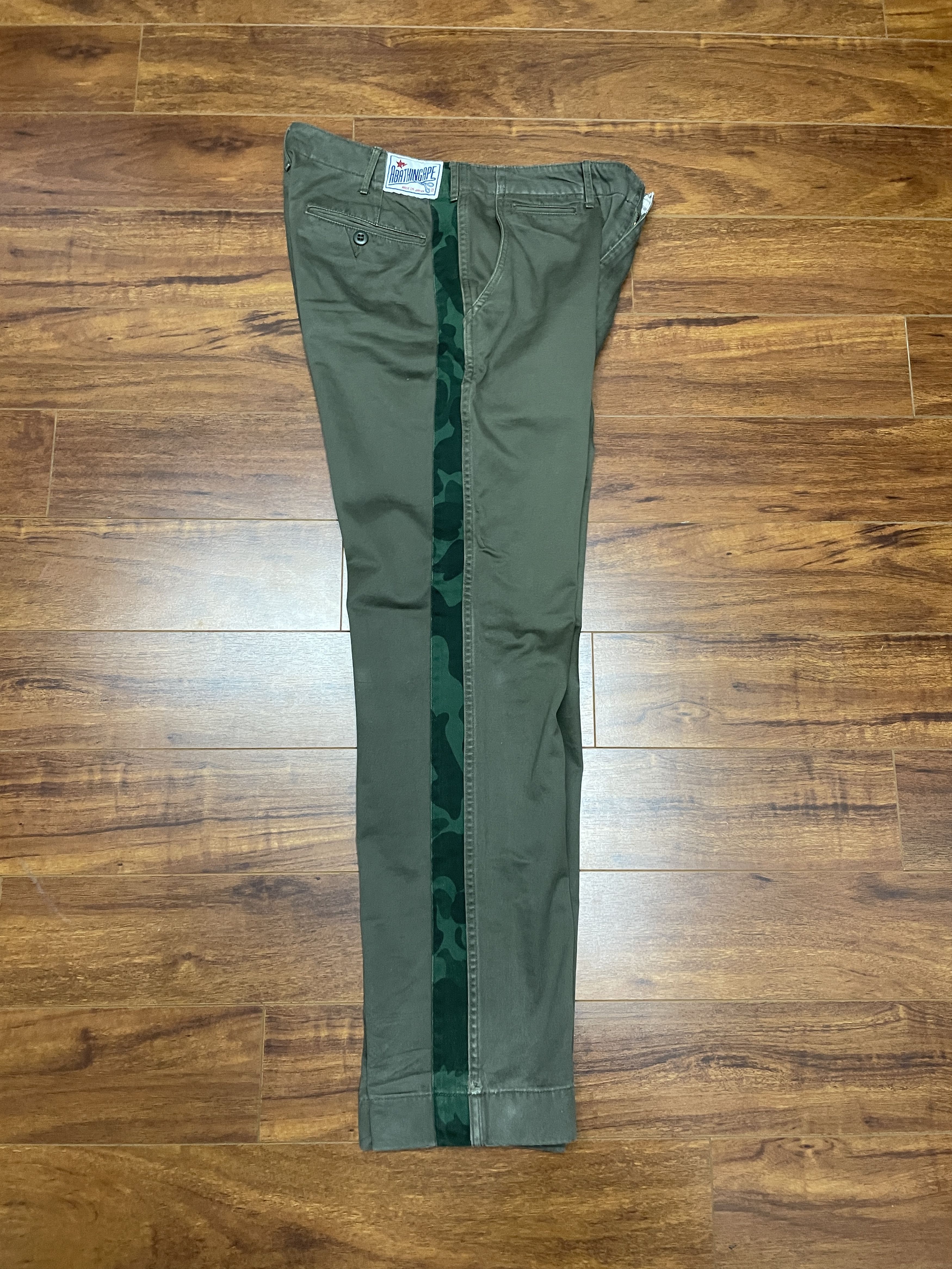 Bape 2004 Bape Camo Side Stripe Khaki Chino Pants Size Medium Size US 32 / EU 48 - 4 Thumbnail
