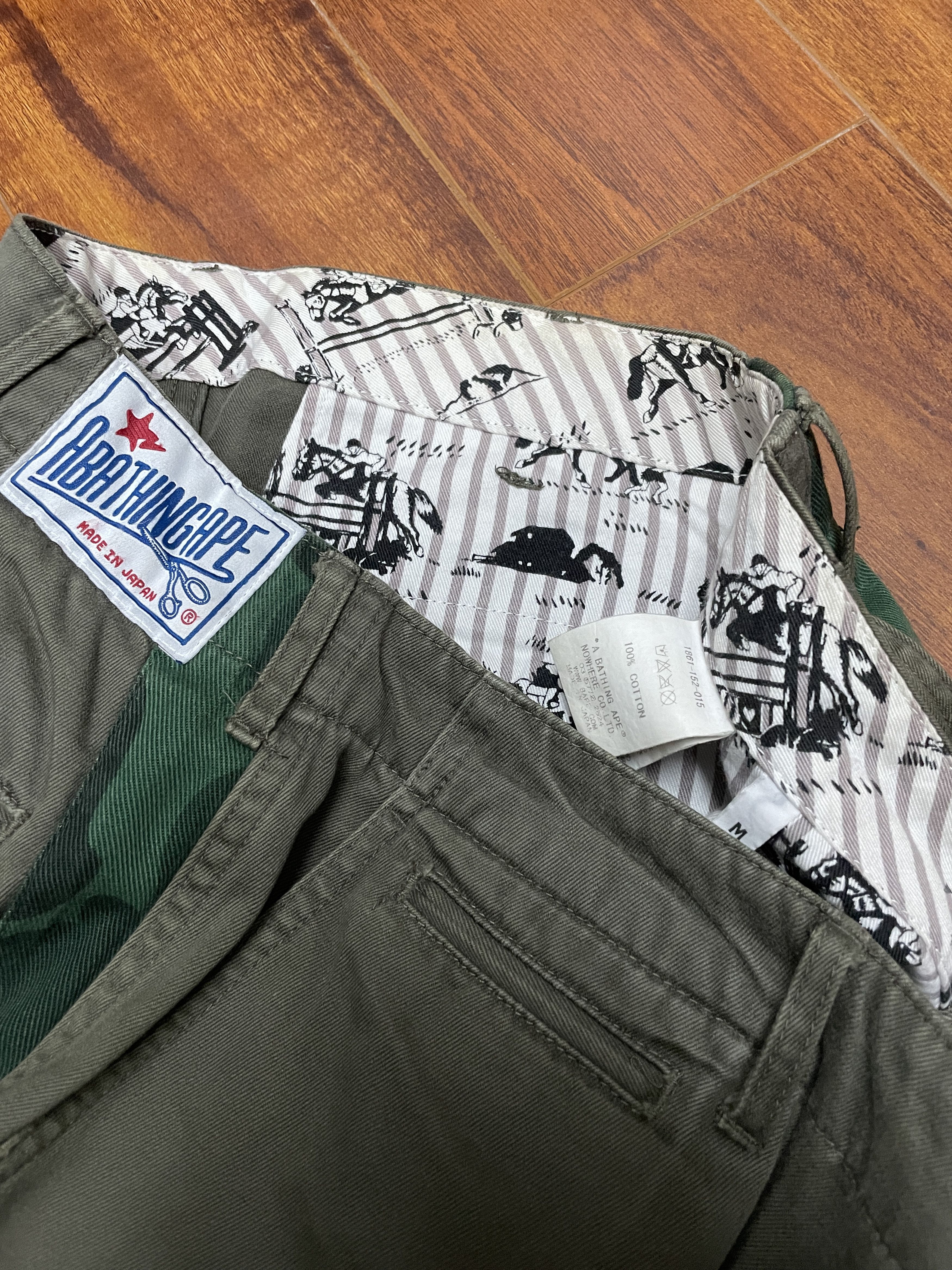 Bape 2004 Bape Camo Side Stripe Khaki Chino Pants Size Medium Size US 32 / EU 48 - 6 Thumbnail