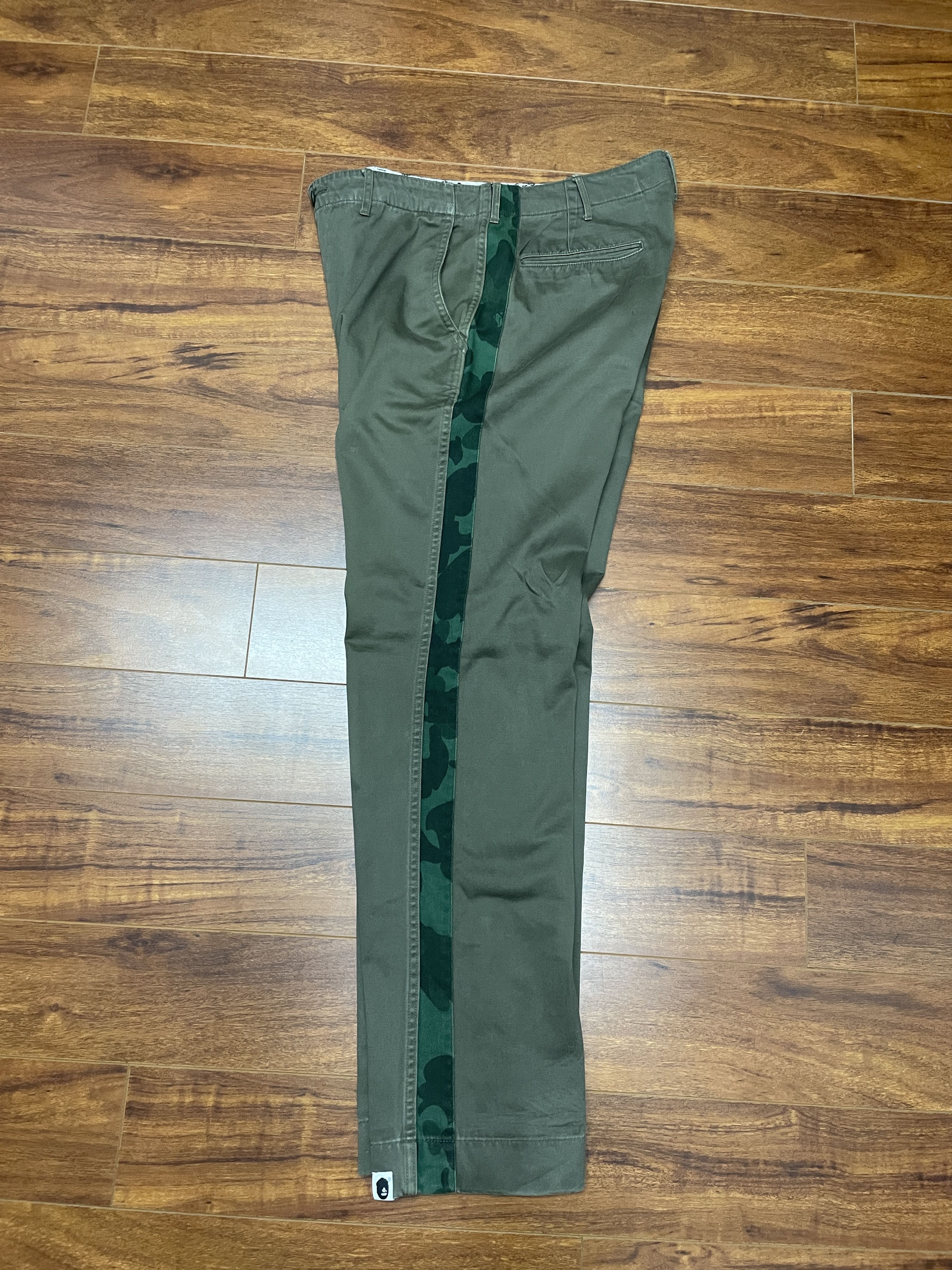 Bape 2004 Bape Camo Side Stripe Khaki Chino Pants Size Medium Size US 32 / EU 48 - 5 Thumbnail