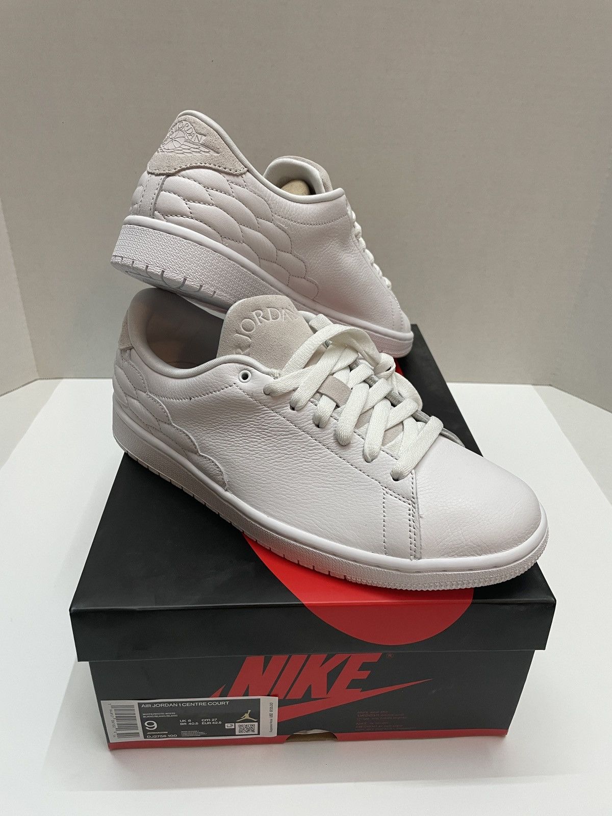 Jordan Brand × Nike Jordan 1 Centre Court Triple White DJ2756-100 Size US 9 / EU 42 - 1 Thumbnail