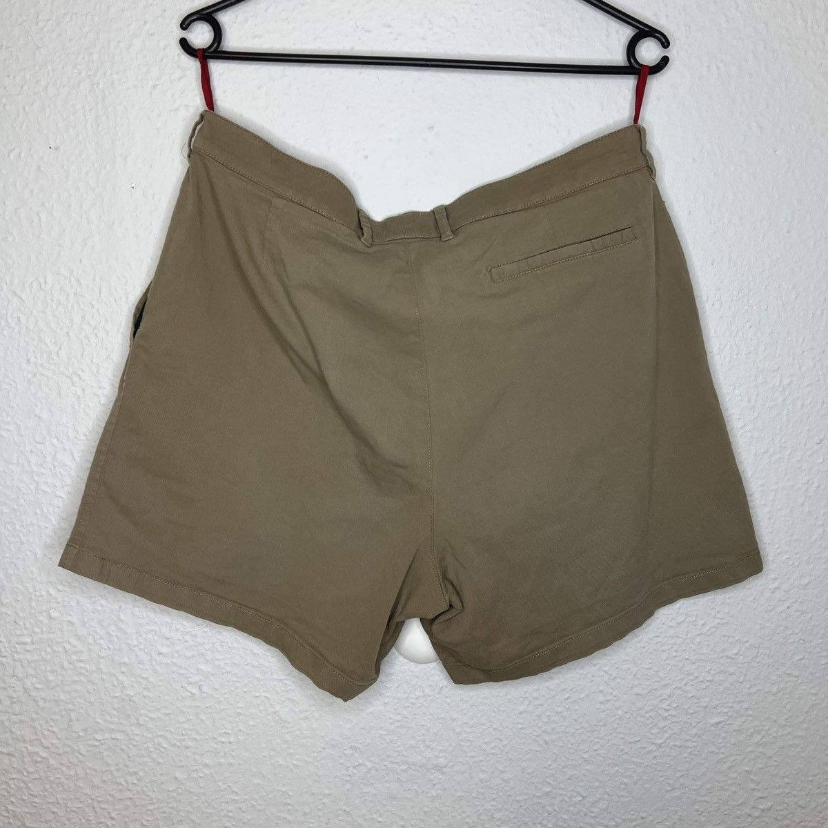 Prada Prada Shorts Bermuda Denim Jeans Red Logo Stripe Beige Size US 34 / EU 50 - 5 Thumbnail