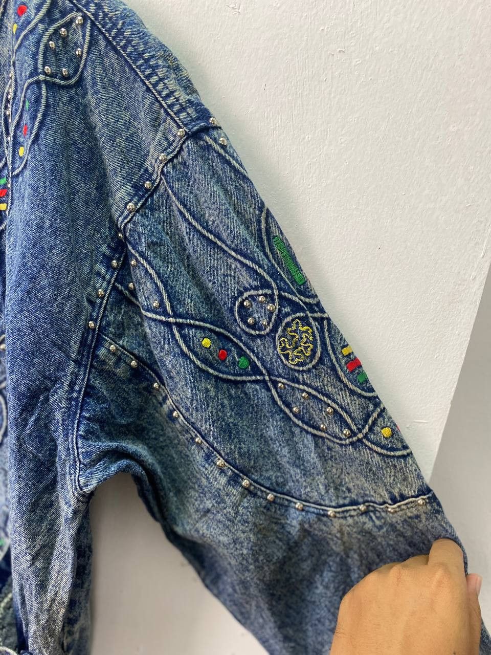 Japanese Brand vintage denim jacket very nice design missing tag Size US XL / EU 56 / 4 - 6 Thumbnail