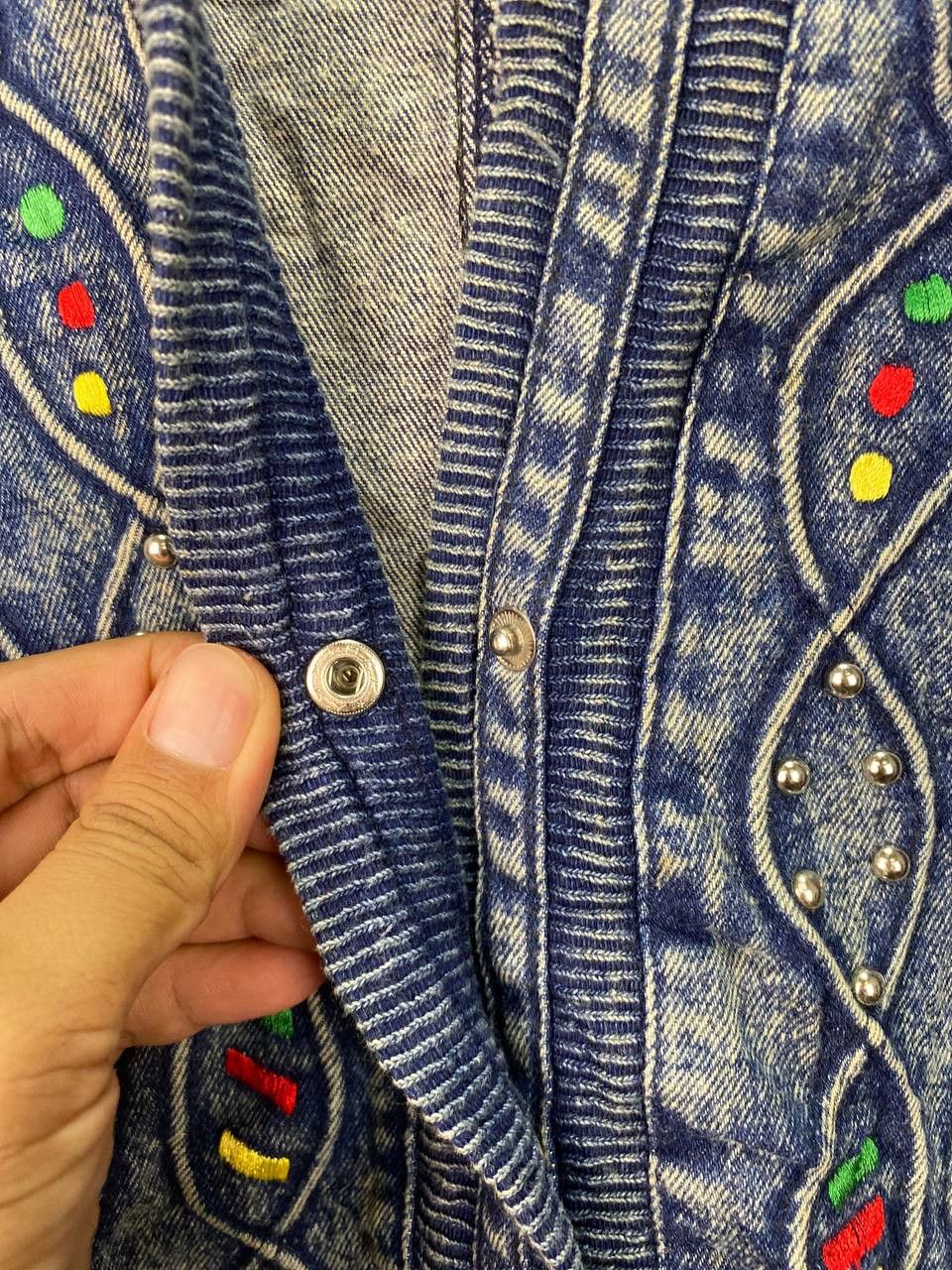 Japanese Brand vintage denim jacket very nice design missing tag Size US XL / EU 56 / 4 - 5 Thumbnail