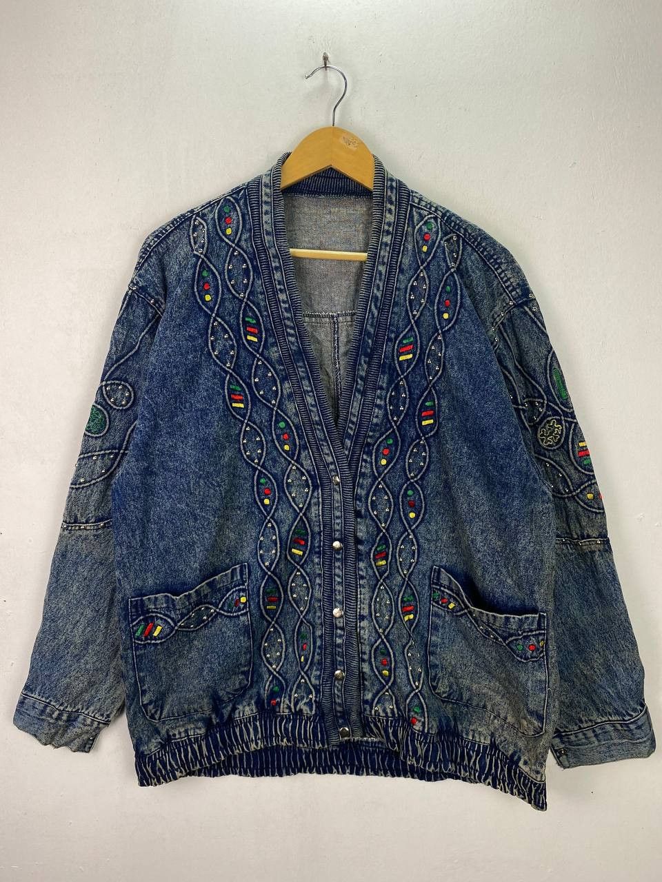 Japanese Brand vintage denim jacket very nice design missing tag Size US XL / EU 56 / 4 - 1 Thumbnail
