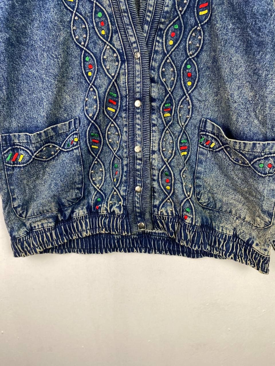 Japanese Brand vintage denim jacket very nice design missing tag Size US XL / EU 56 / 4 - 4 Thumbnail