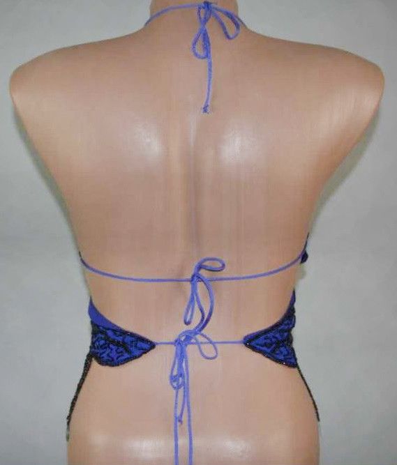 Other y2k halter beaded butterfly top lace up sz XS/S Size S / US 4 / IT 40 - 4 Thumbnail