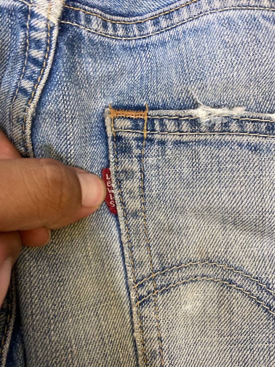 Levi's vintage levis 506 distressed denim custom shashiko Size US 32 / EU 48 - 5 Thumbnail