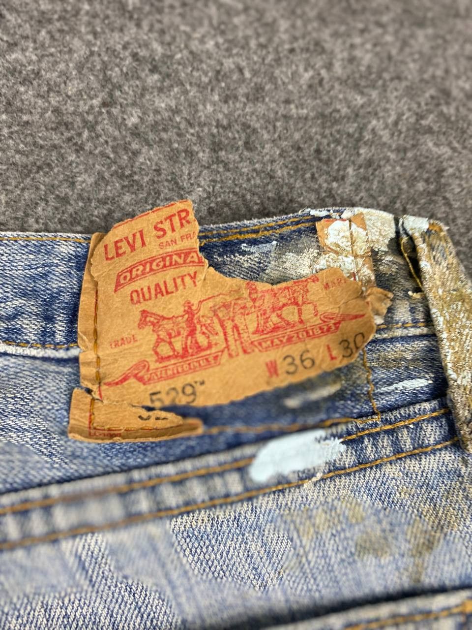Levi's vintage levis 529 paint splatter distressed denim Size US 38 / EU 54 - 5 Thumbnail
