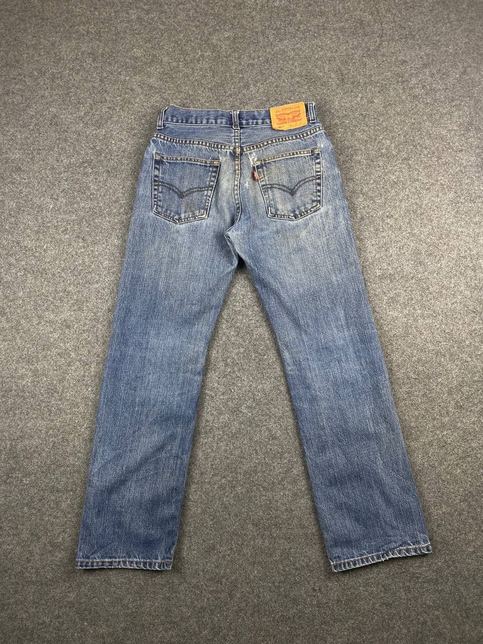 image of 505 Regular Fit Slightly Distressed Denim in Light Blue, Men's (Size 28)