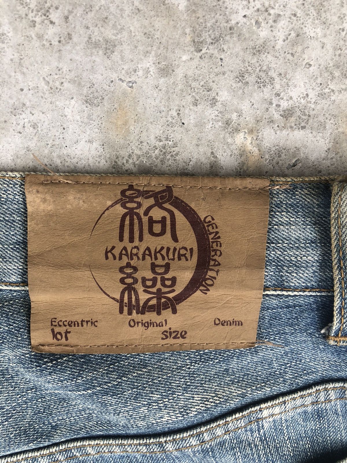 Karakuri Tamashii Karakuri Tamashii Embroidered Jeans Distressed Jeans Size US 33 - 13 Thumbnail