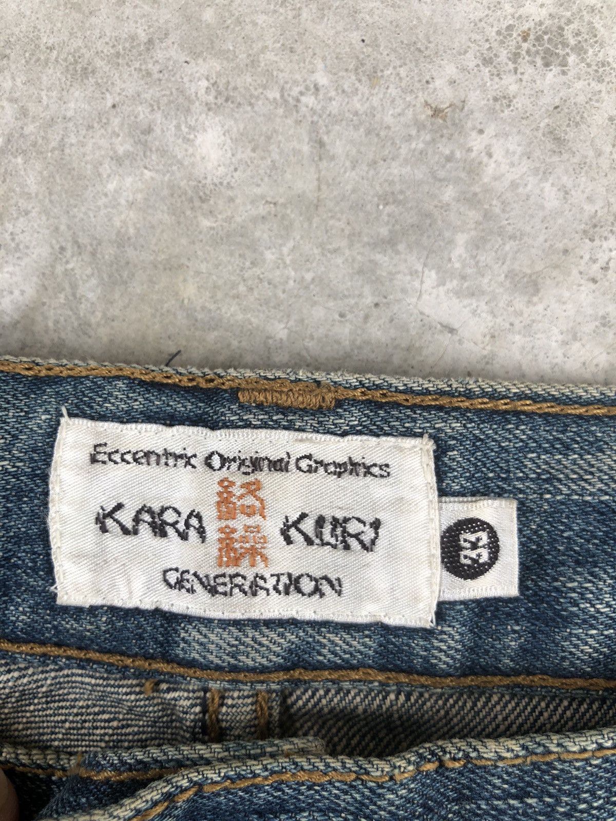 Karakuri Tamashii Karakuri Tamashii Embroidered Jeans Distressed Jeans Size US 33 - 14 Thumbnail