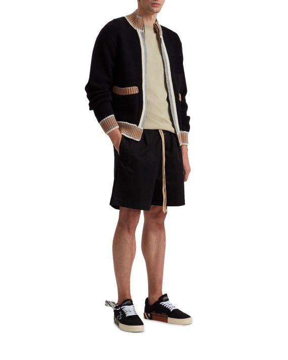 Off-White Black Web Zipped Mock Neck Wool Sweater Size US S / EU 44-46 / 1 - 2 Thumbnail