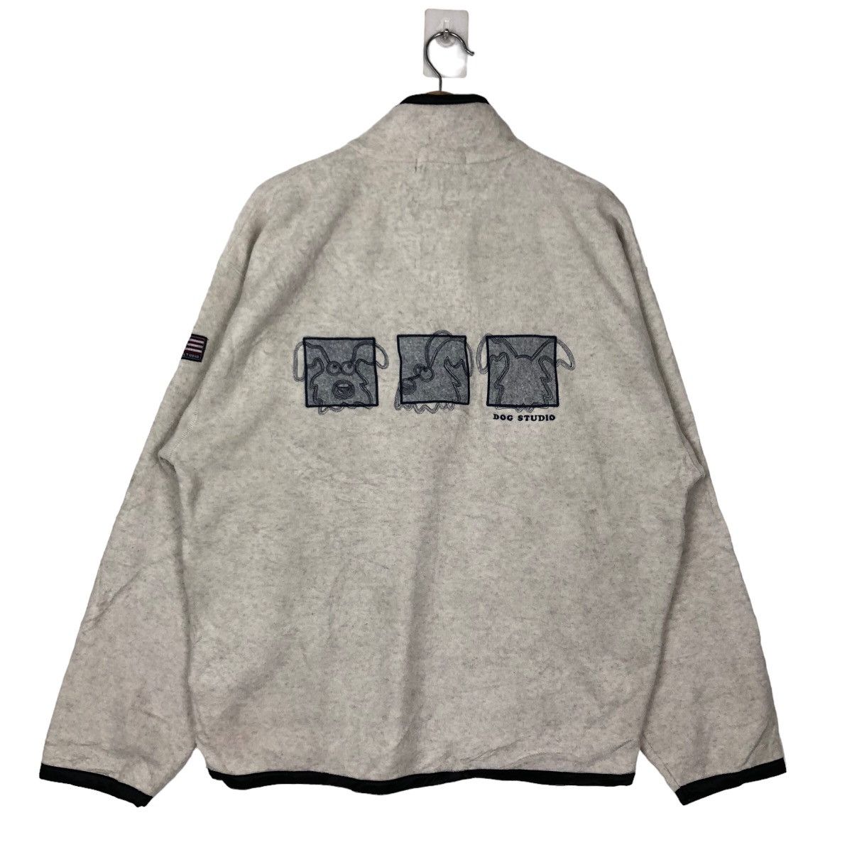 Japanese Brand VINTAGE FLEECE JACKET DOG STUDIO JAPAN Size US L / EU 52-54 / 3 - 7 Thumbnail