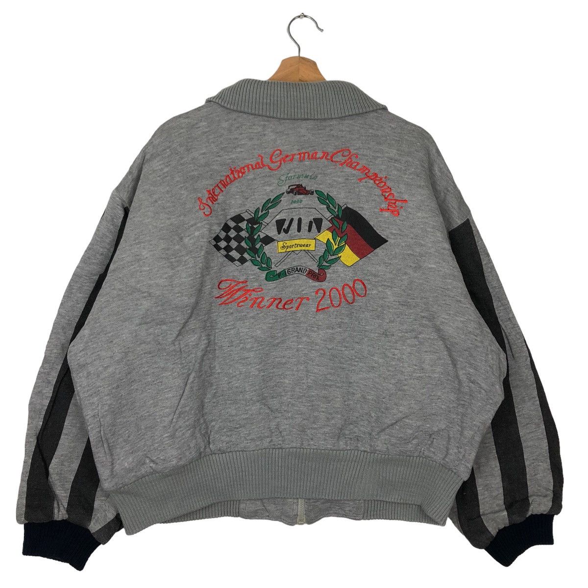 Japanese Brand VINTAGE FIVE CLUB BOMBER JACKET RIOT RIOT BIG LOGO RICKOWENS Size US L / EU 52-54 / 3 - 1 Thumbnail