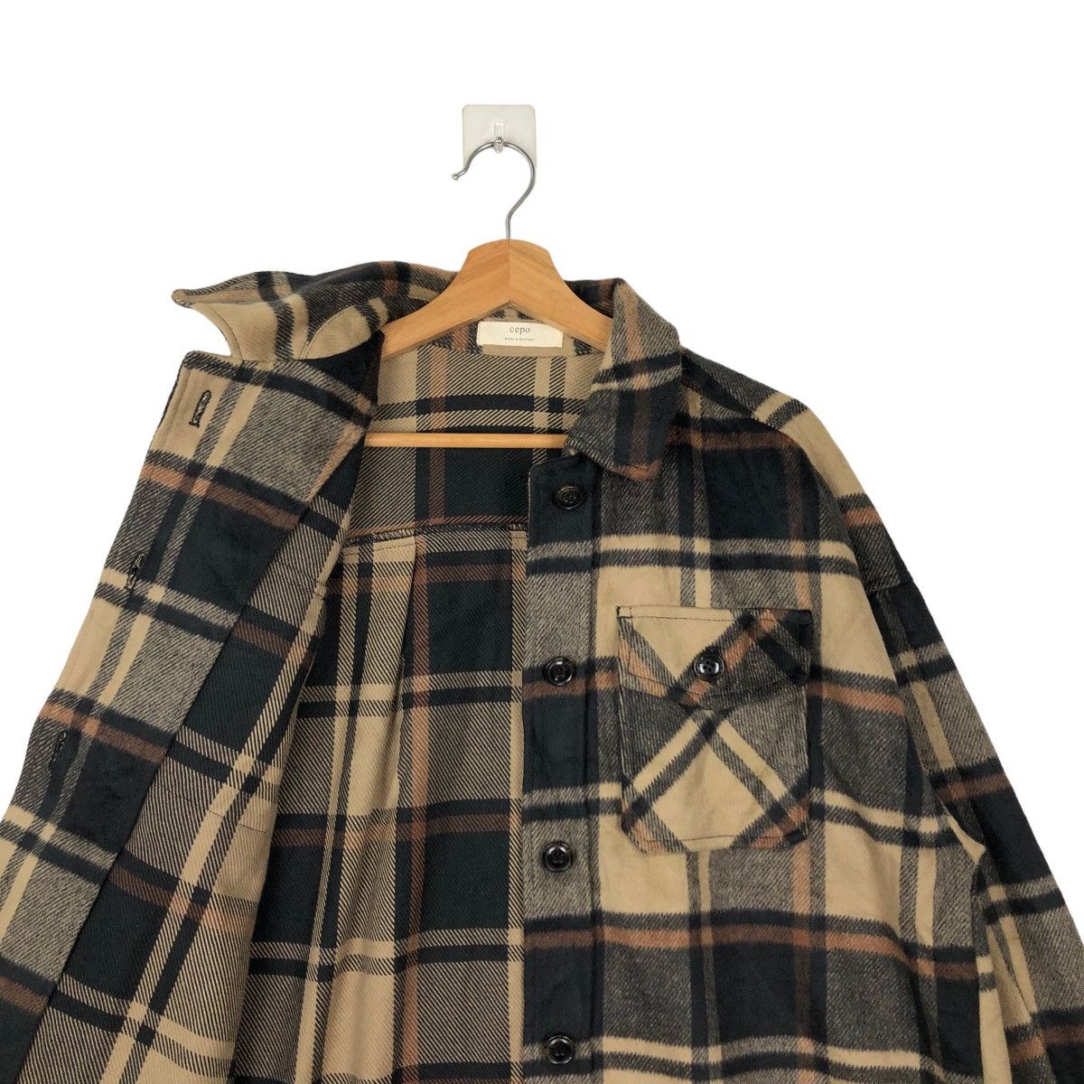 Flannel VINTAGE FLANNEL JACKET CEPO TARTAN DESIGN ISSEY MIYAKE Size US M / EU 48-50 / 2 - 9 Thumbnail